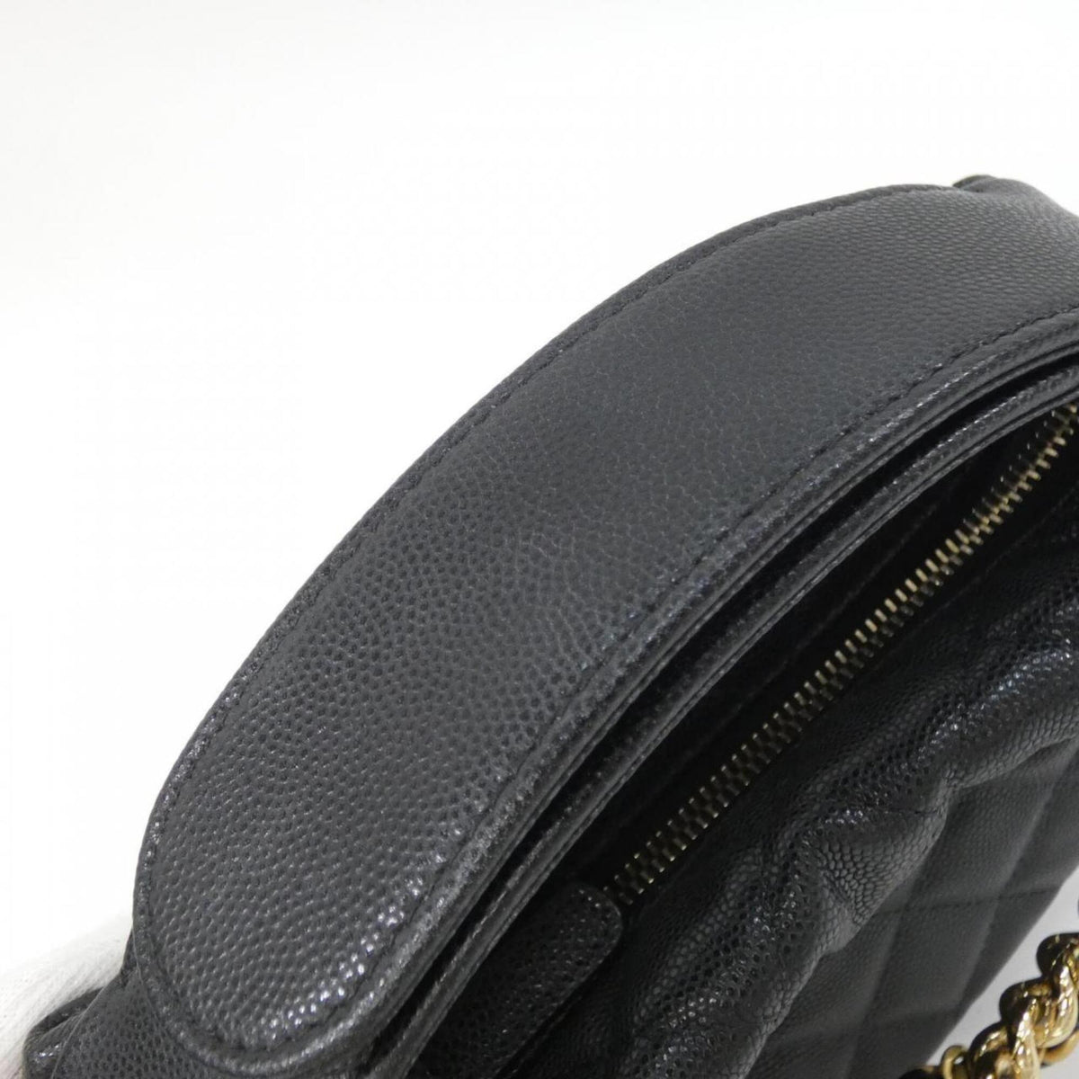 Chanel Black Grained Calfskin Handbag Pouch (Pre-Owned)