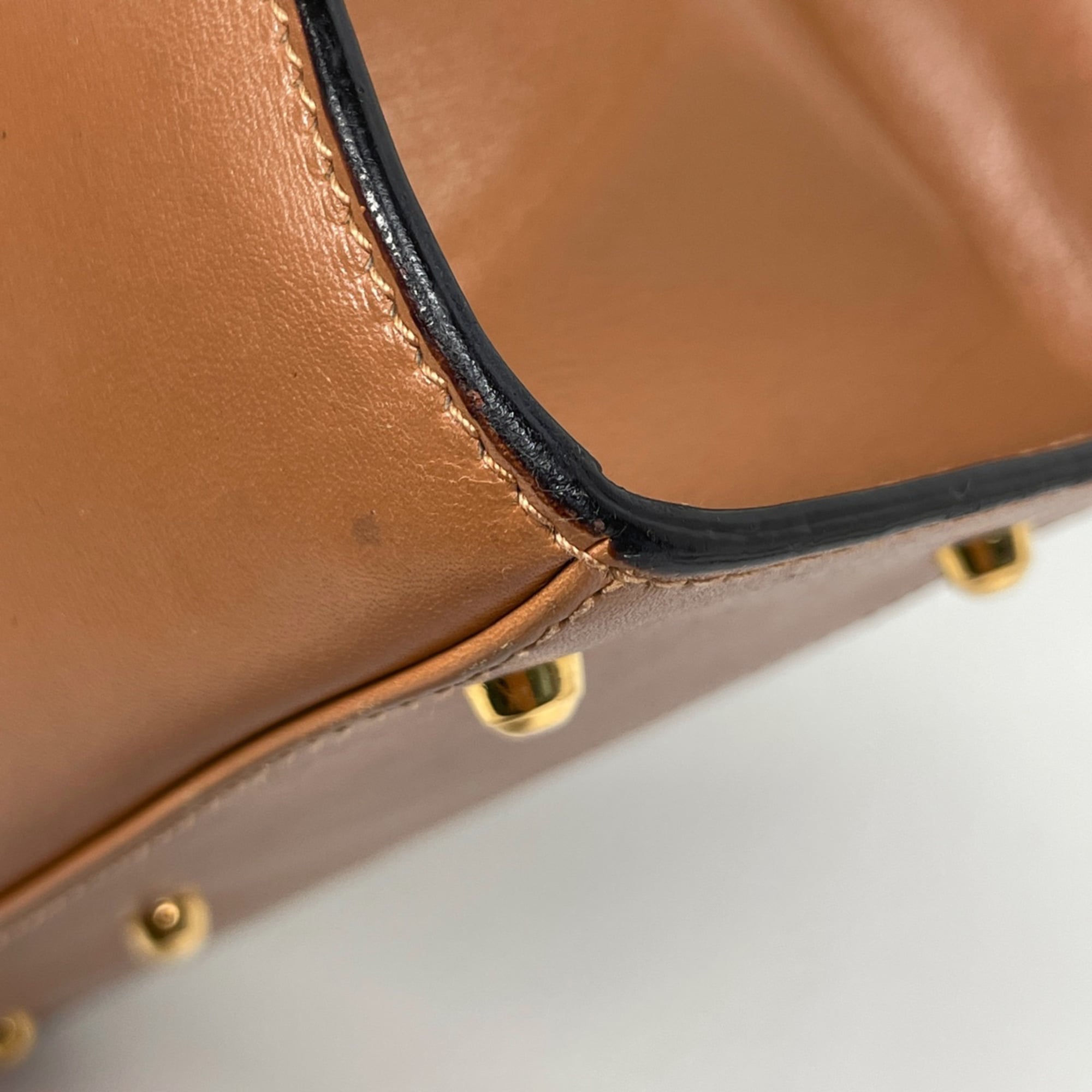 Gucci Brown Leather Handbag (Pre-Owned)