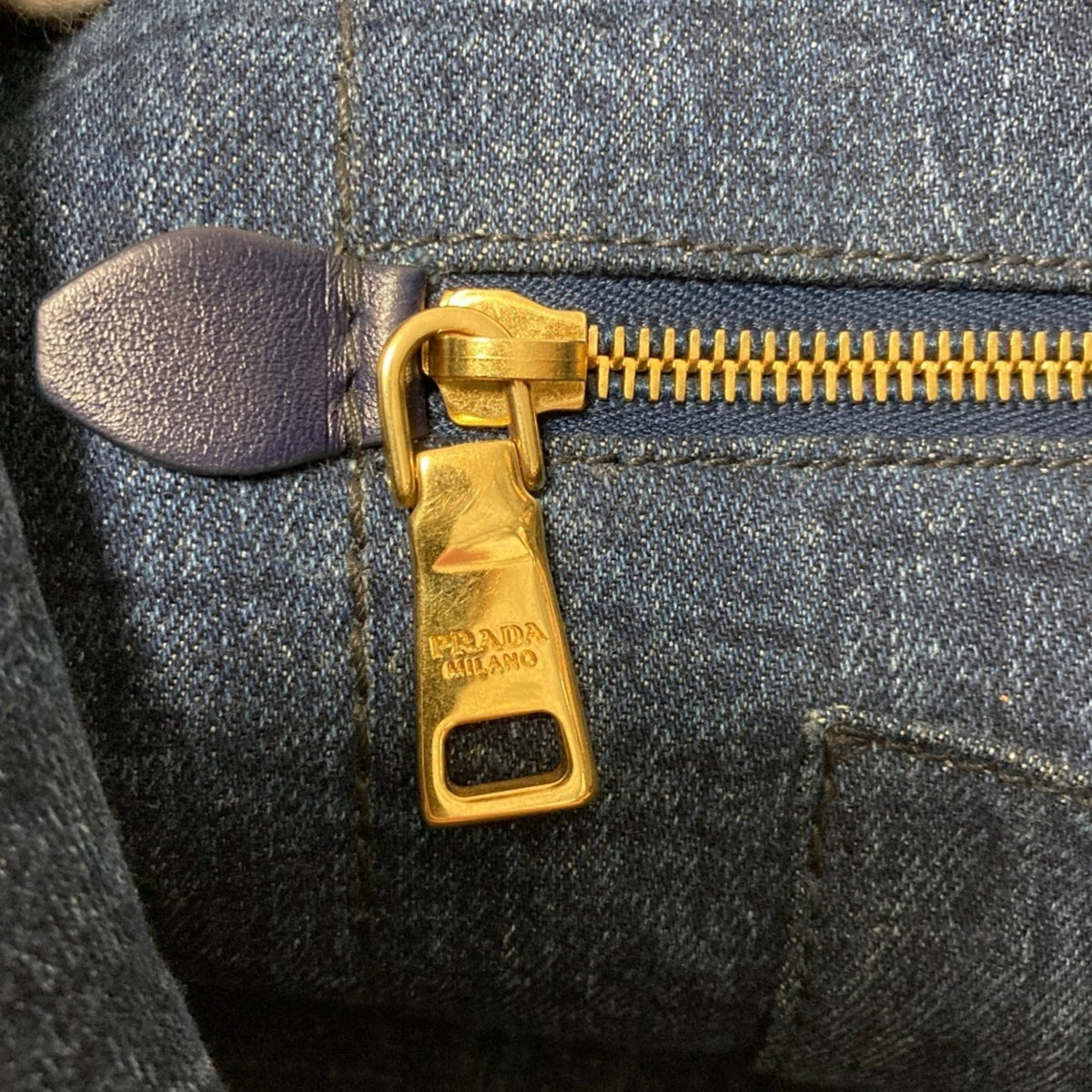 Prada Canapa Denim Tote Bag (Pre-Owned)