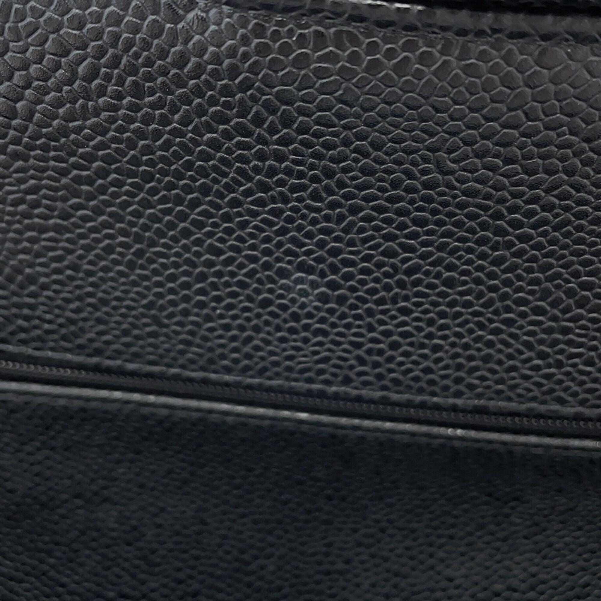 Chanel Black Grained Calfskin Handbag Shoulder Bag (Pre-Owned)