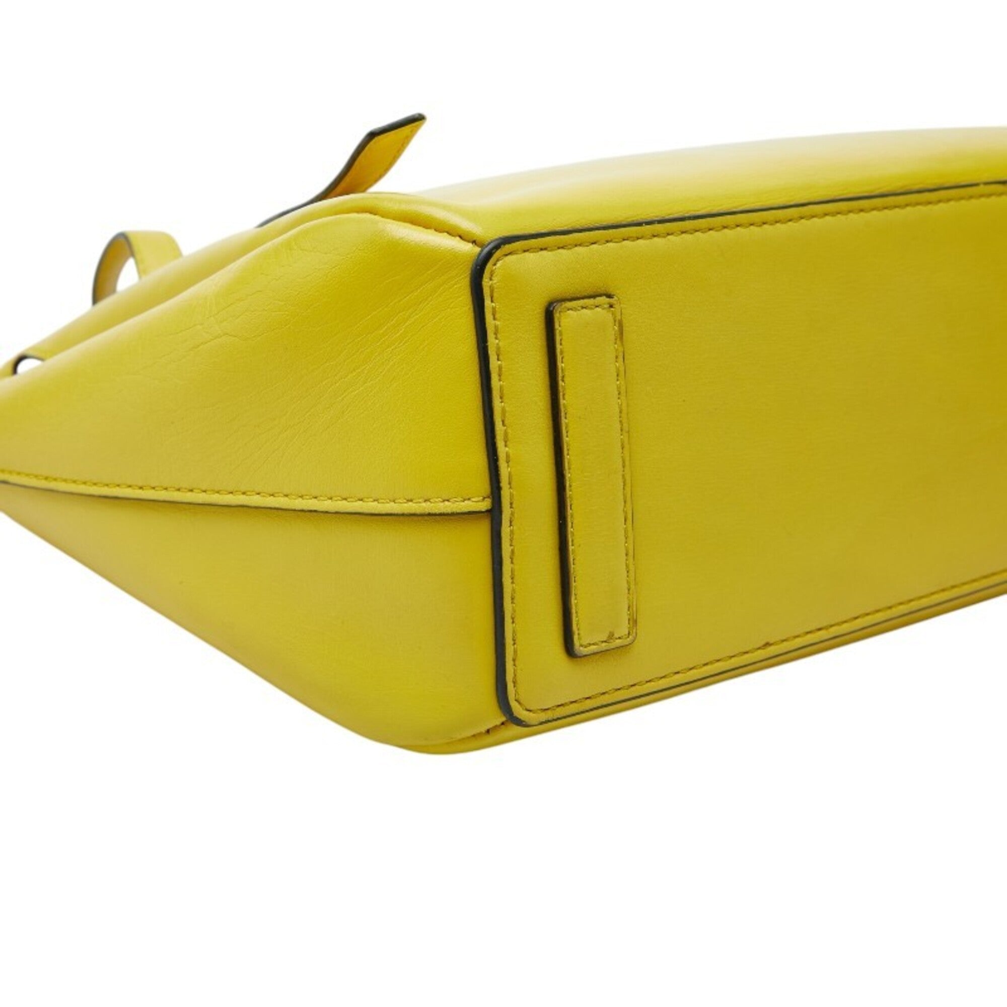 Loewe Yellow Leather Handbag Shoulder Bag (Pre-Owned)