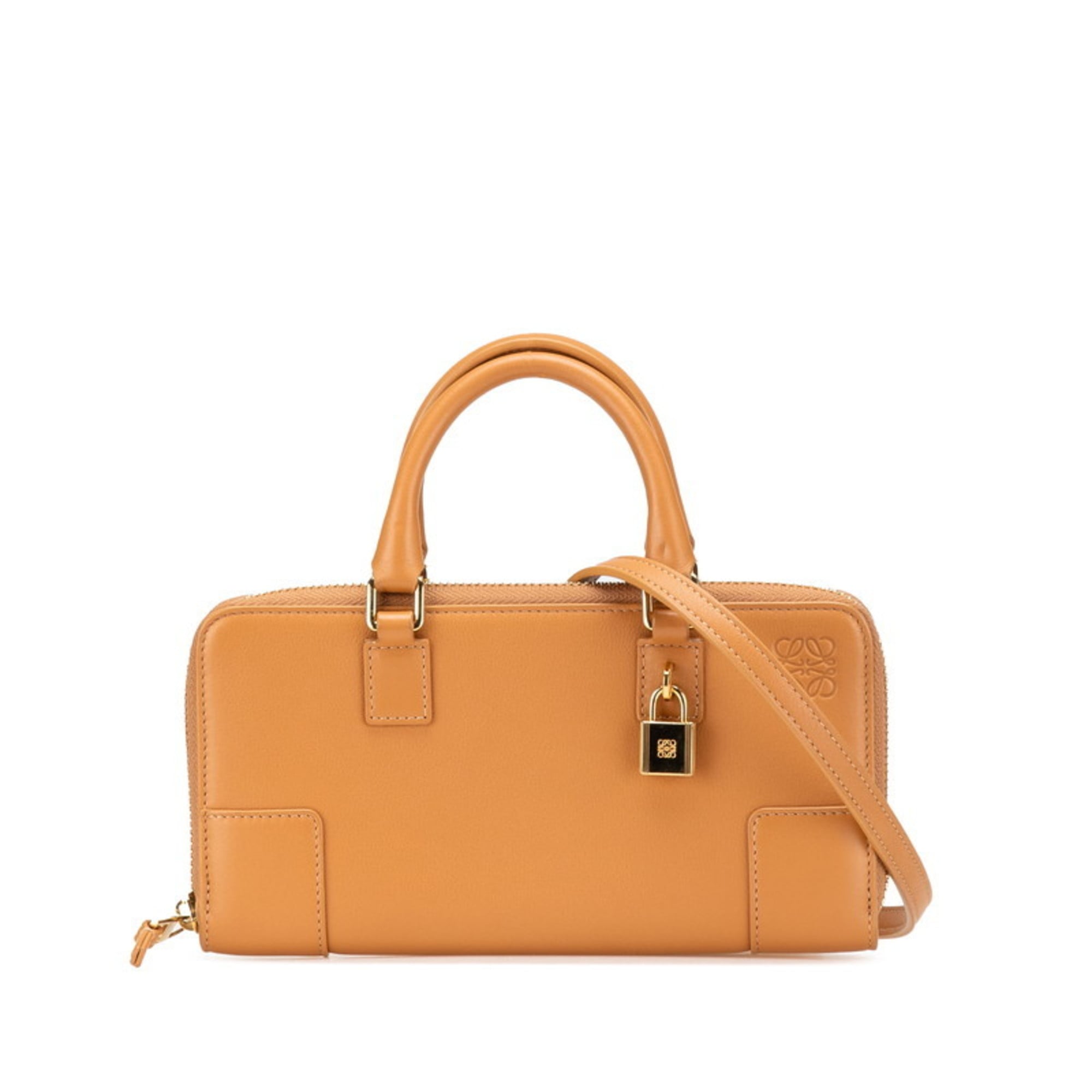 Loewe Brown Leather Handbag Shoulder Bag (Pre-Owned)