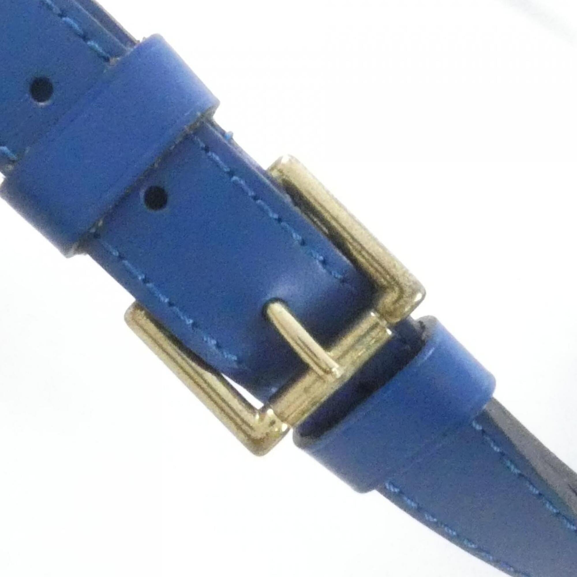 Louis Vuitton Blue Leather Shoulder Bag (Pre-Owned)