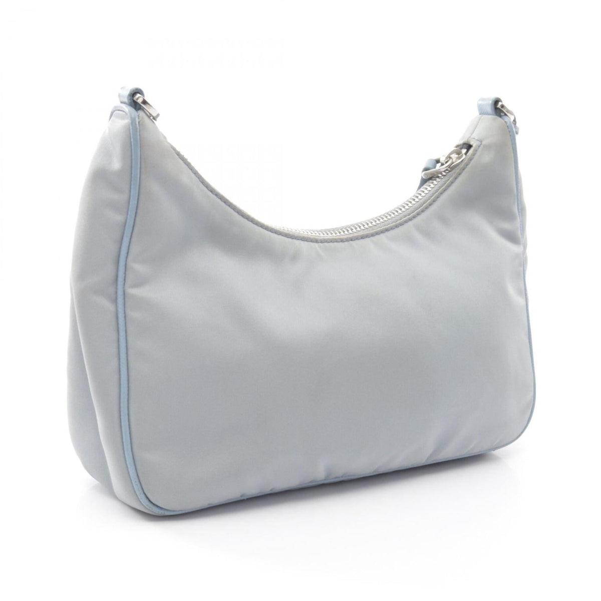Prada Blue Nylon Saffiano Triangle Handbag Pouch Shoulder Bag (Pre-Owned)