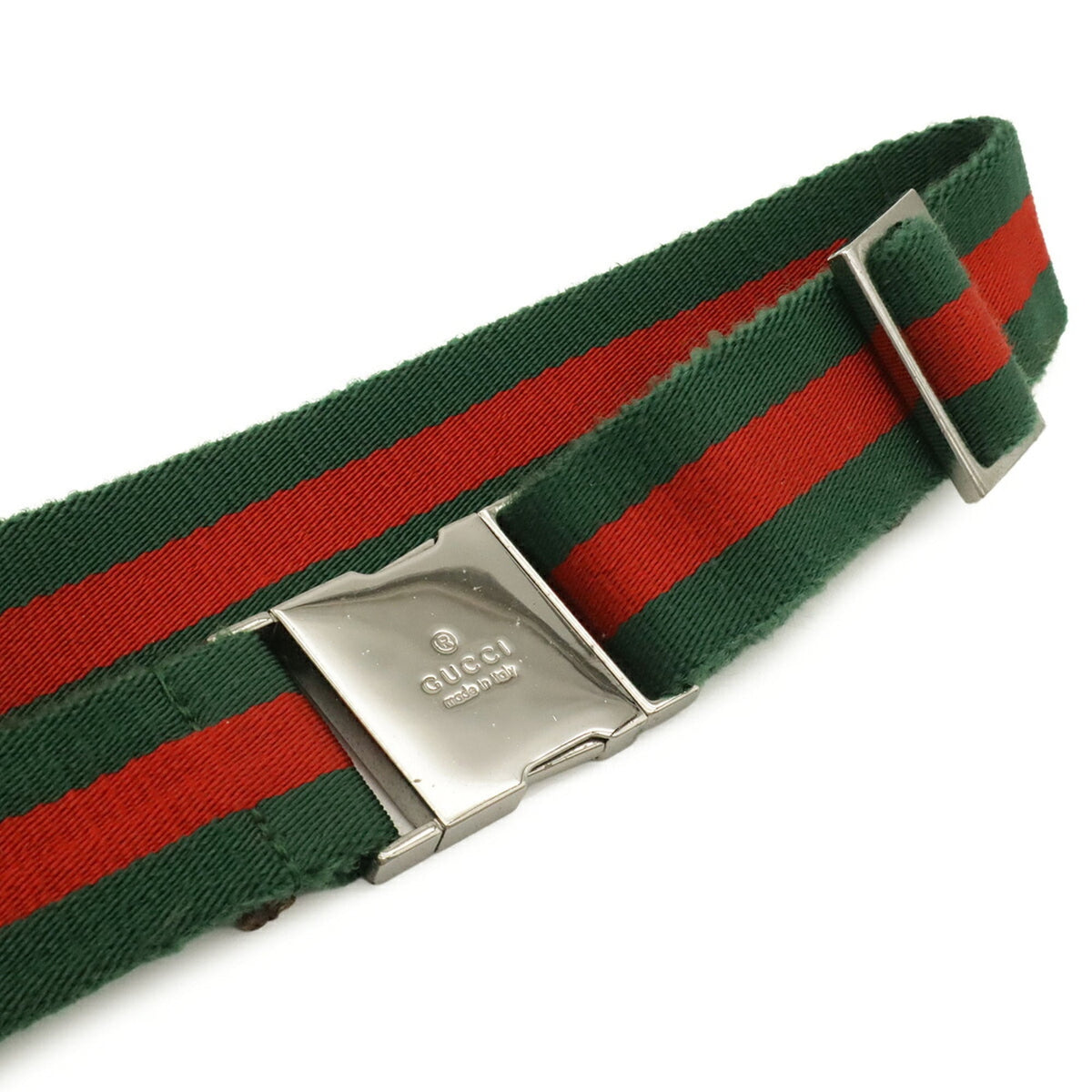 Gucci Gg Canvas Beige Dark Brown Green Khaki Red Color Canvas Leather Pouch Sling Bag (Pre-Owned)