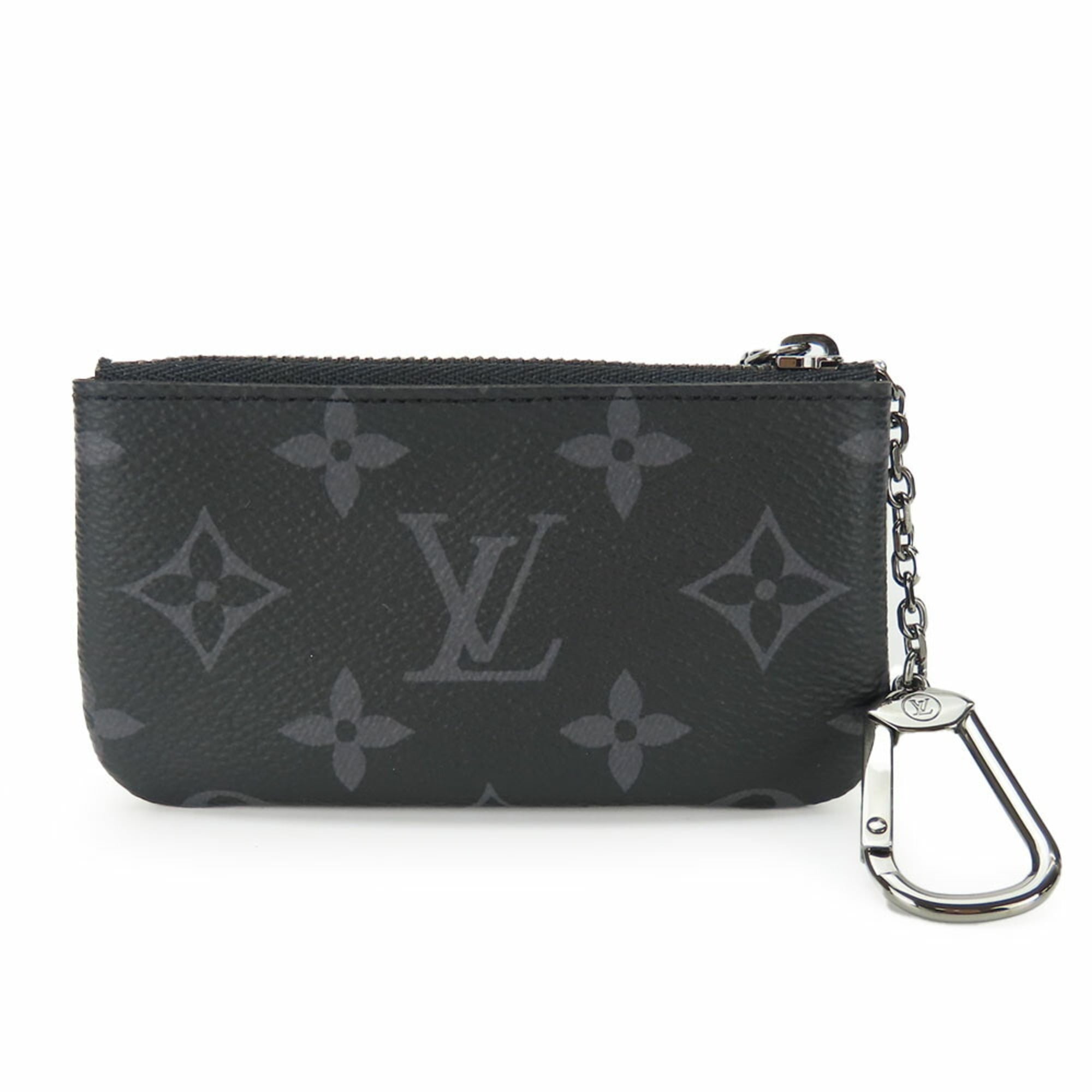 Louis Vuitton Monogram Eclipse Black Gray Monogram Eclipse Coin Purse/Coin Case (Pre-Owned)