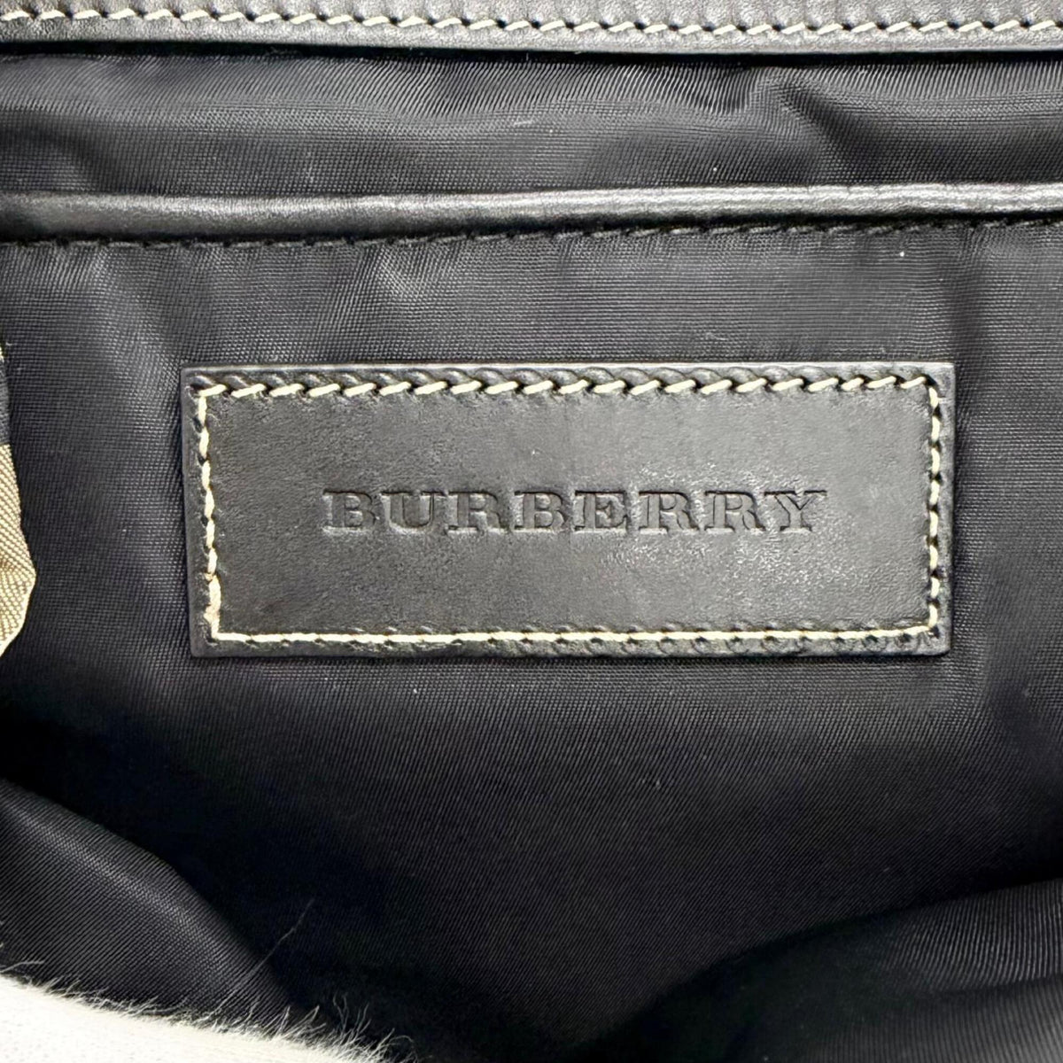 Burberry Beige Polyamide Leather Backpack (Pre-Owned)