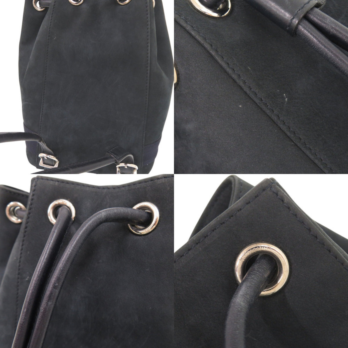 Salvatore Ferragamo Navy Suede Shoulder Bag (Pre-Owned)