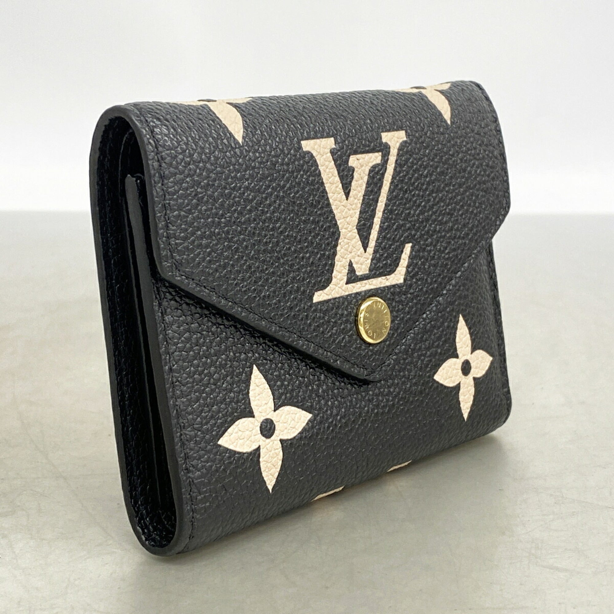 Louis Vuitton Cream Noir Wallet (Tri-Fold) (Pre-Owned)