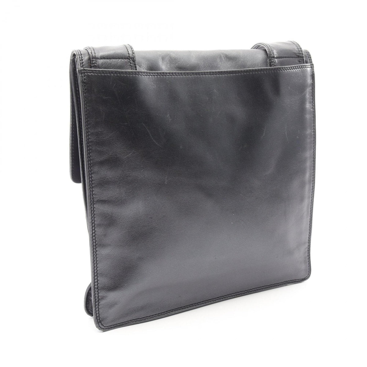 Chanel Black Leather Handbag Shoulder Bag (Pre-Owned)