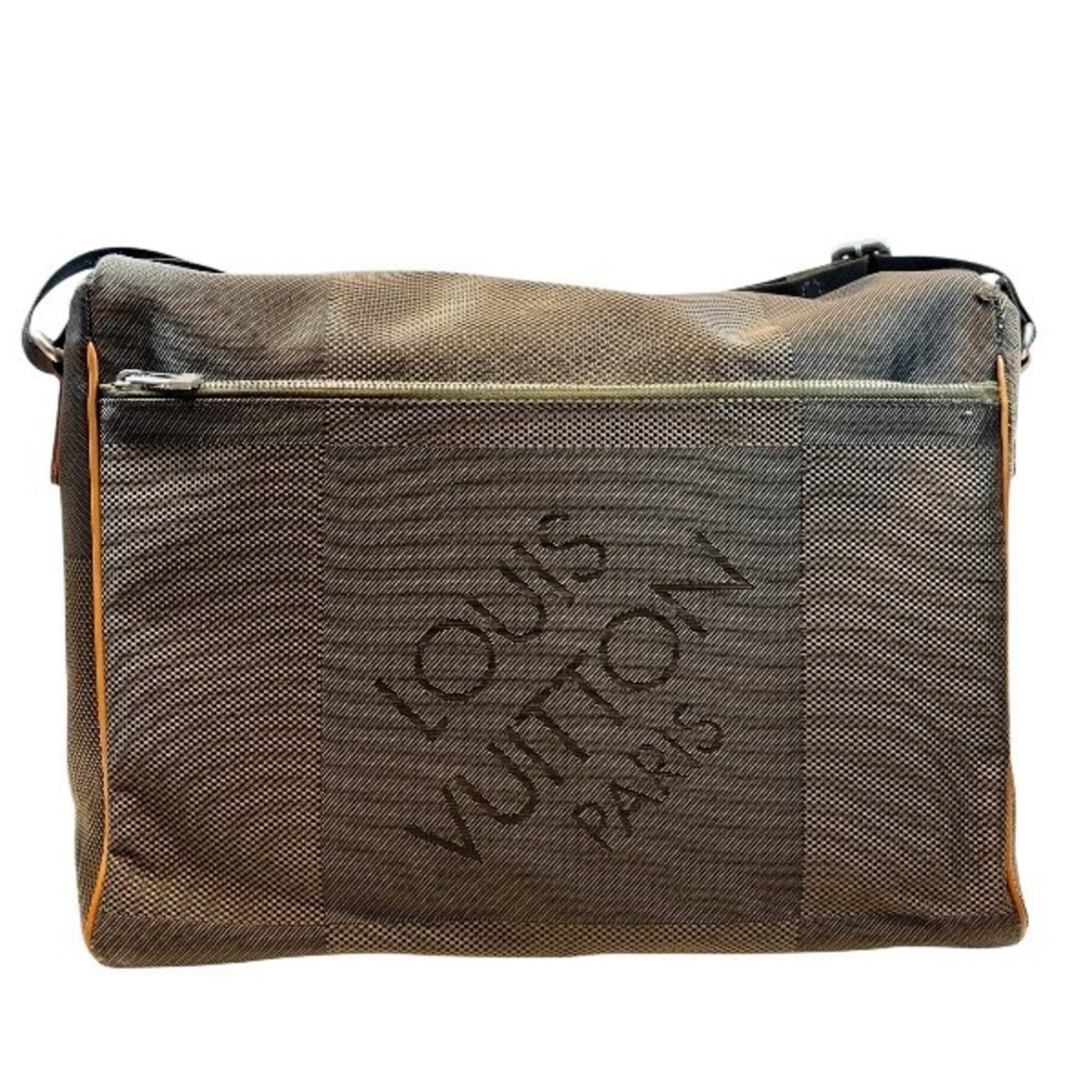 Louis Vuitton Brown Damier Geant Leather Handbag Messenger Bag (Pre-Owned)