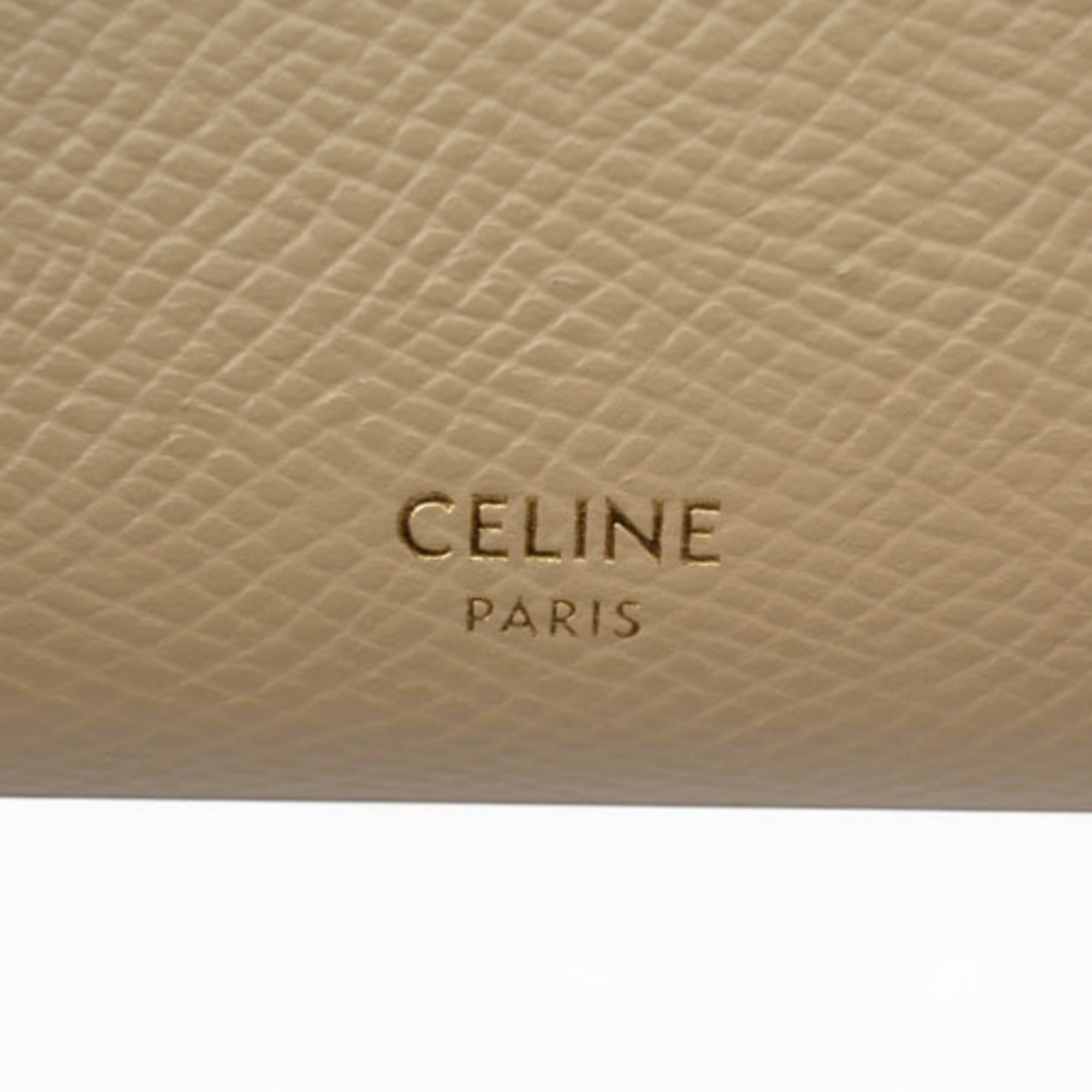 Celine Beige Leather Wallet (Tri-Fold) (Pre-Owned)