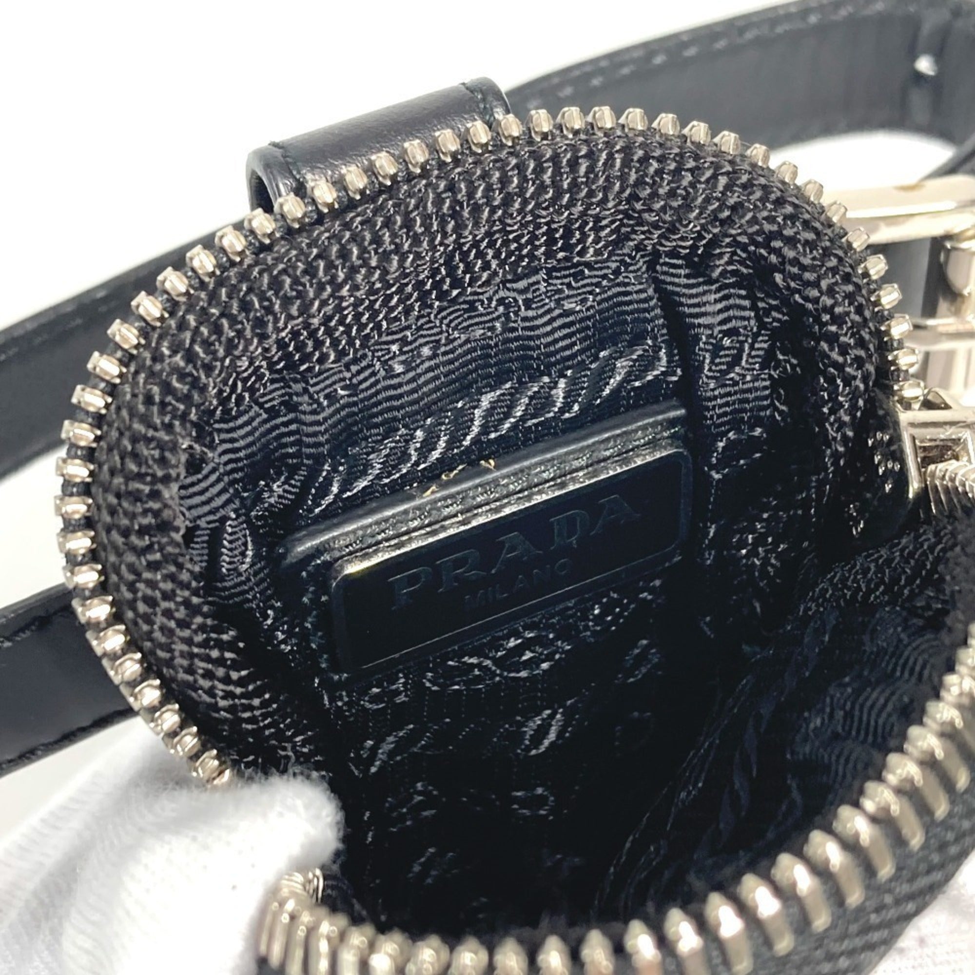 Prada Black Nylon Leather Fanny Pack Pouch (Pre-Owned)