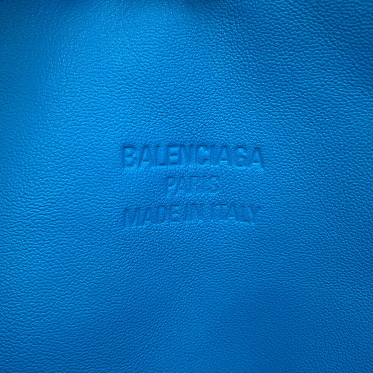 Balenciaga Blue Satin Leather Handbag Tote Bag (Pre-Owned)