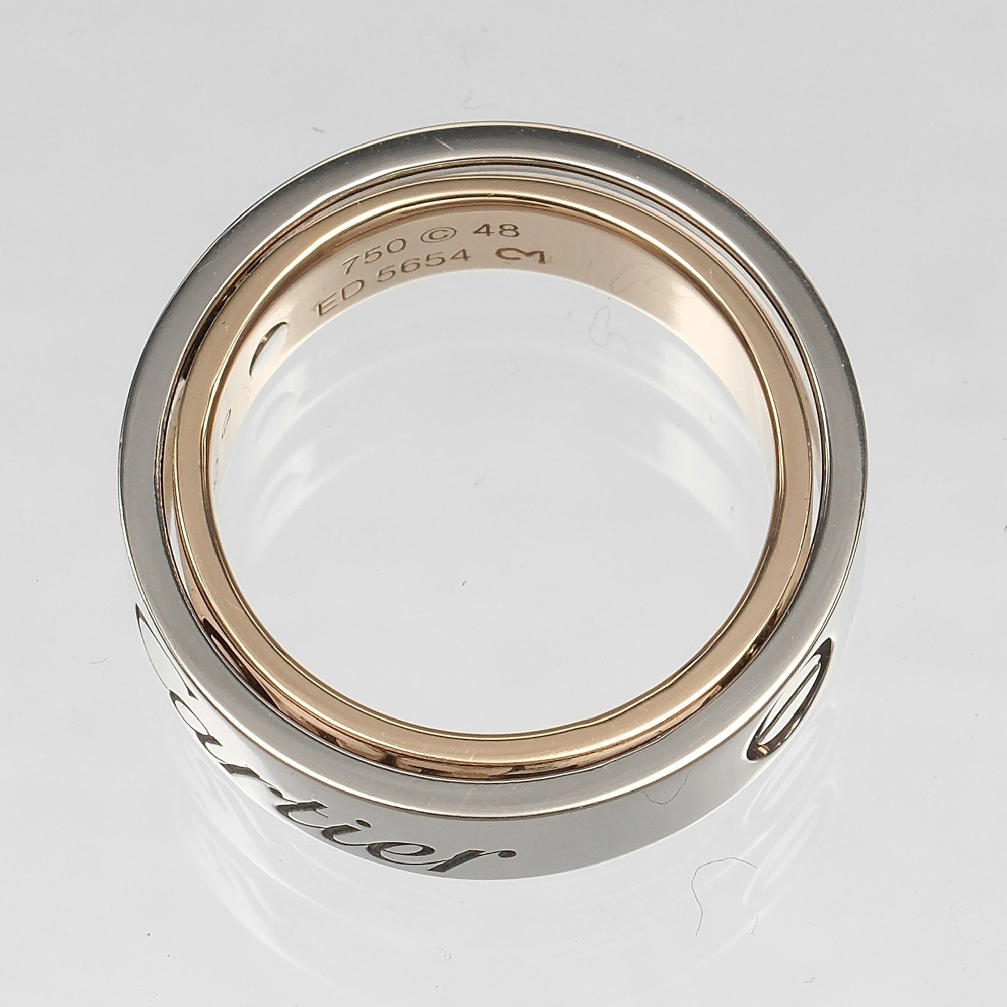 Cartier Pink Gold (18K) White Gold (18K) Band Ring (Pre-Owned)