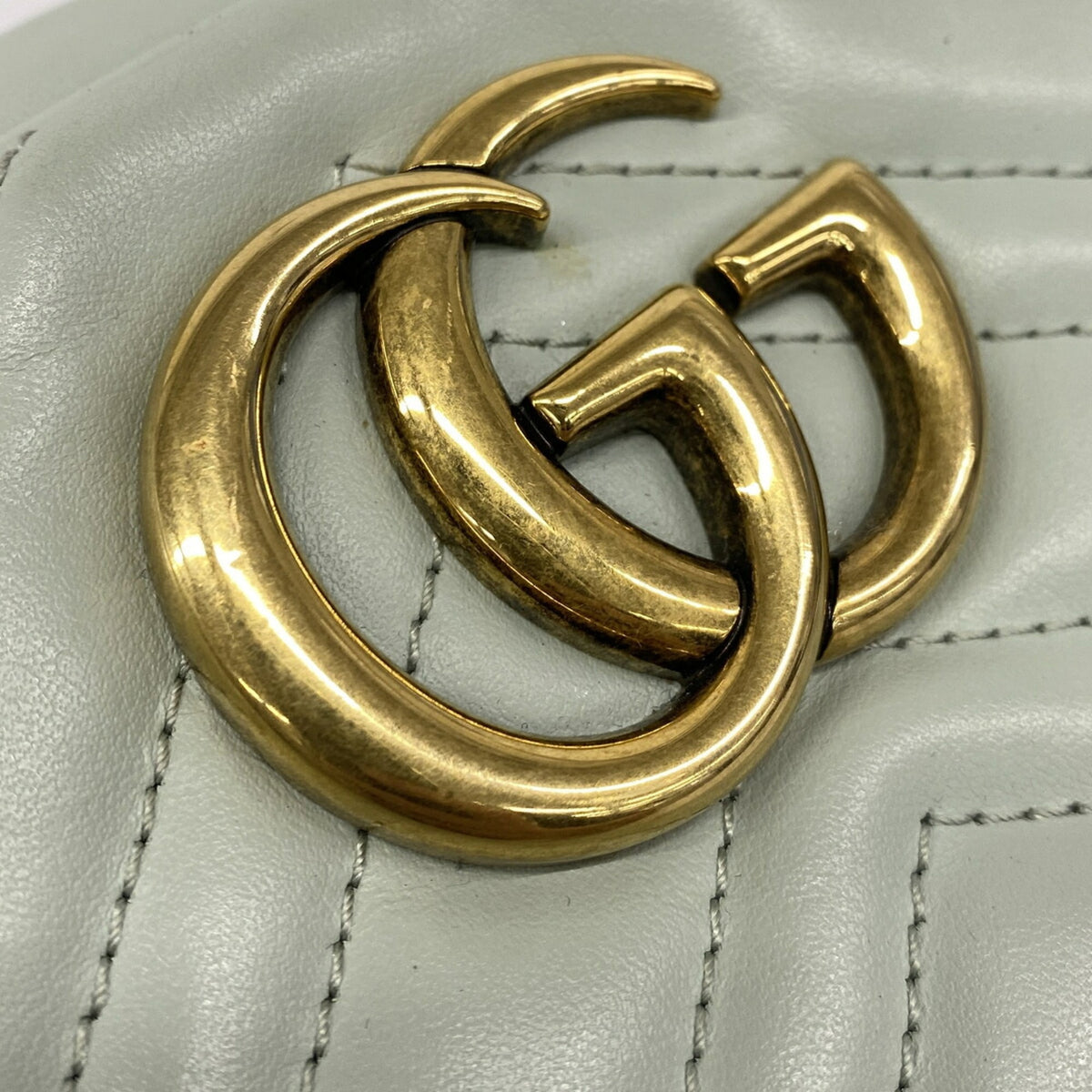 Gucci Pale Green Leather Shoulder Bag (Pre-Owned)