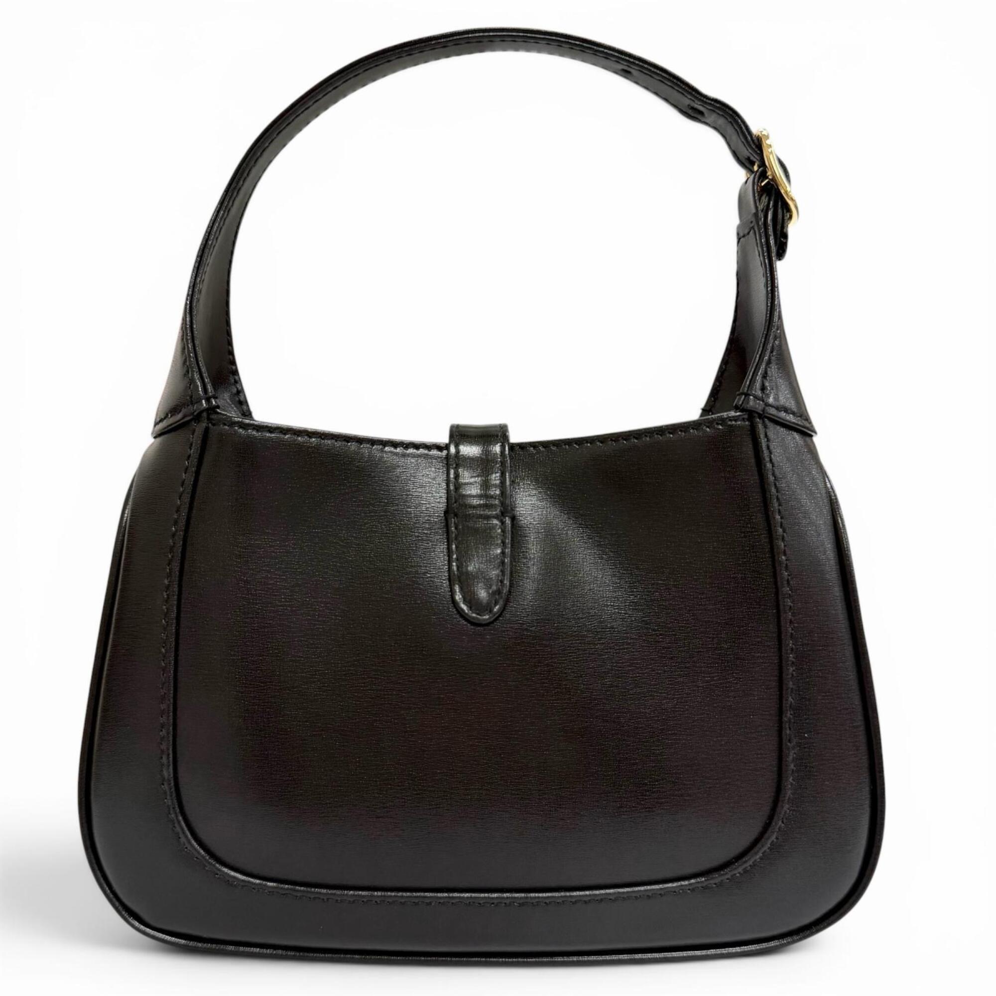 Gucci Black Leather Handbag Shoulder Bag (Pre-Owned)