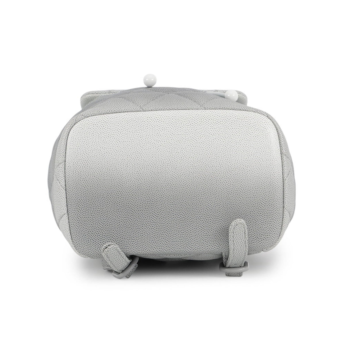 Chanel Gray Grained Calfskin Handbag (Pre-Owned)