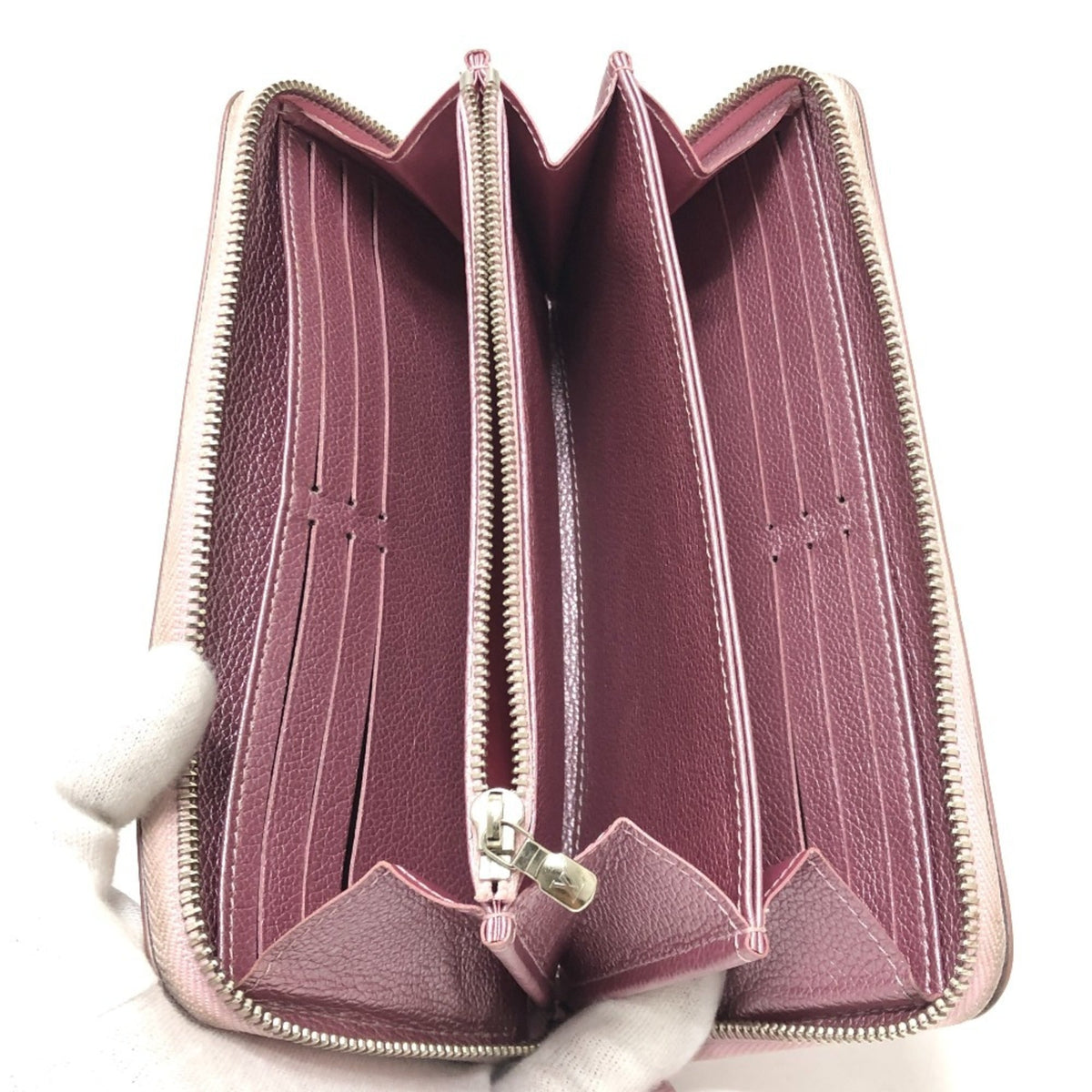 Louis Vuitton Metallic Pink Leather Long Wallet (Bi-Fold) (Pre-Owned)