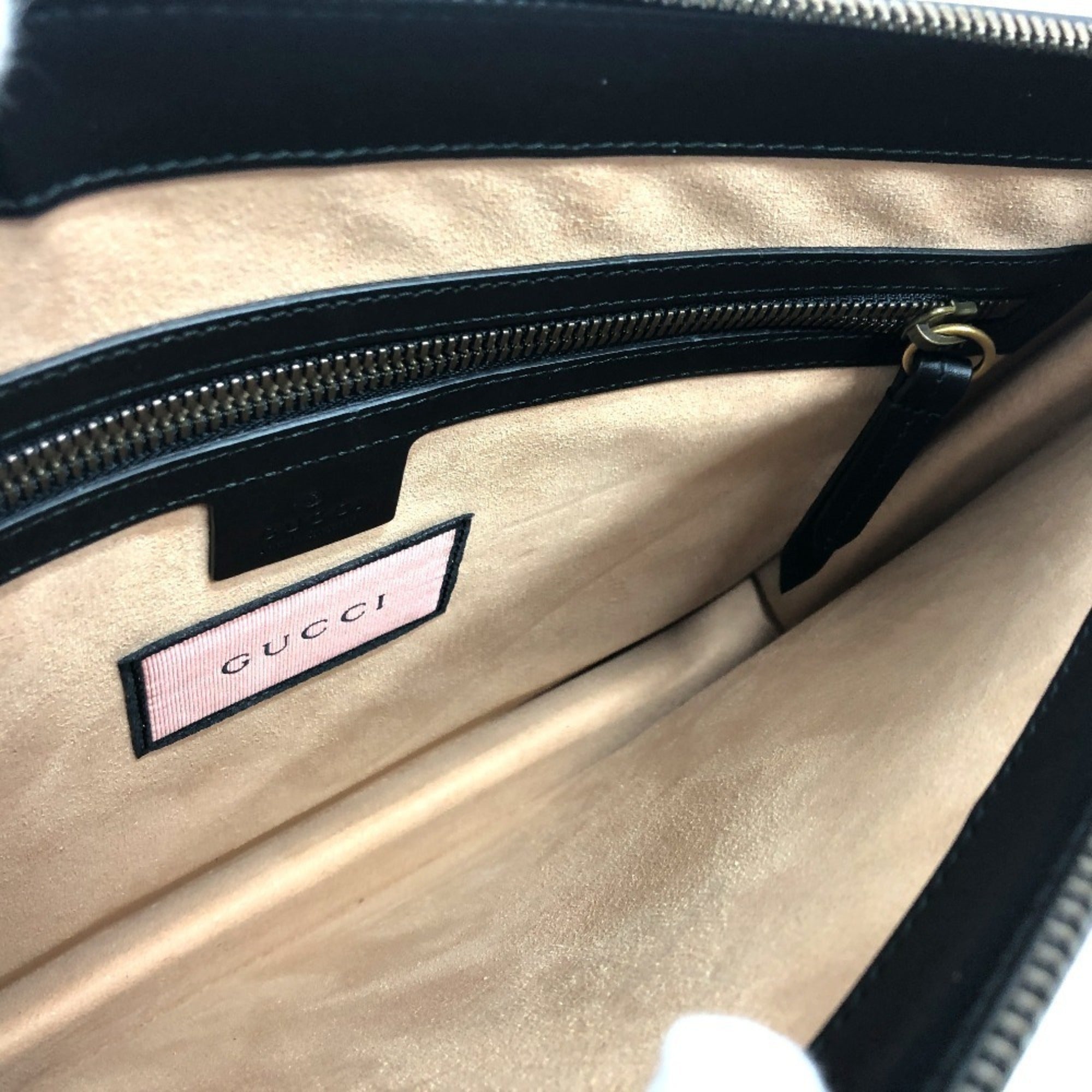 Gucci Black Multi-Color Leather Shoulder Bag (Pre-Owned)