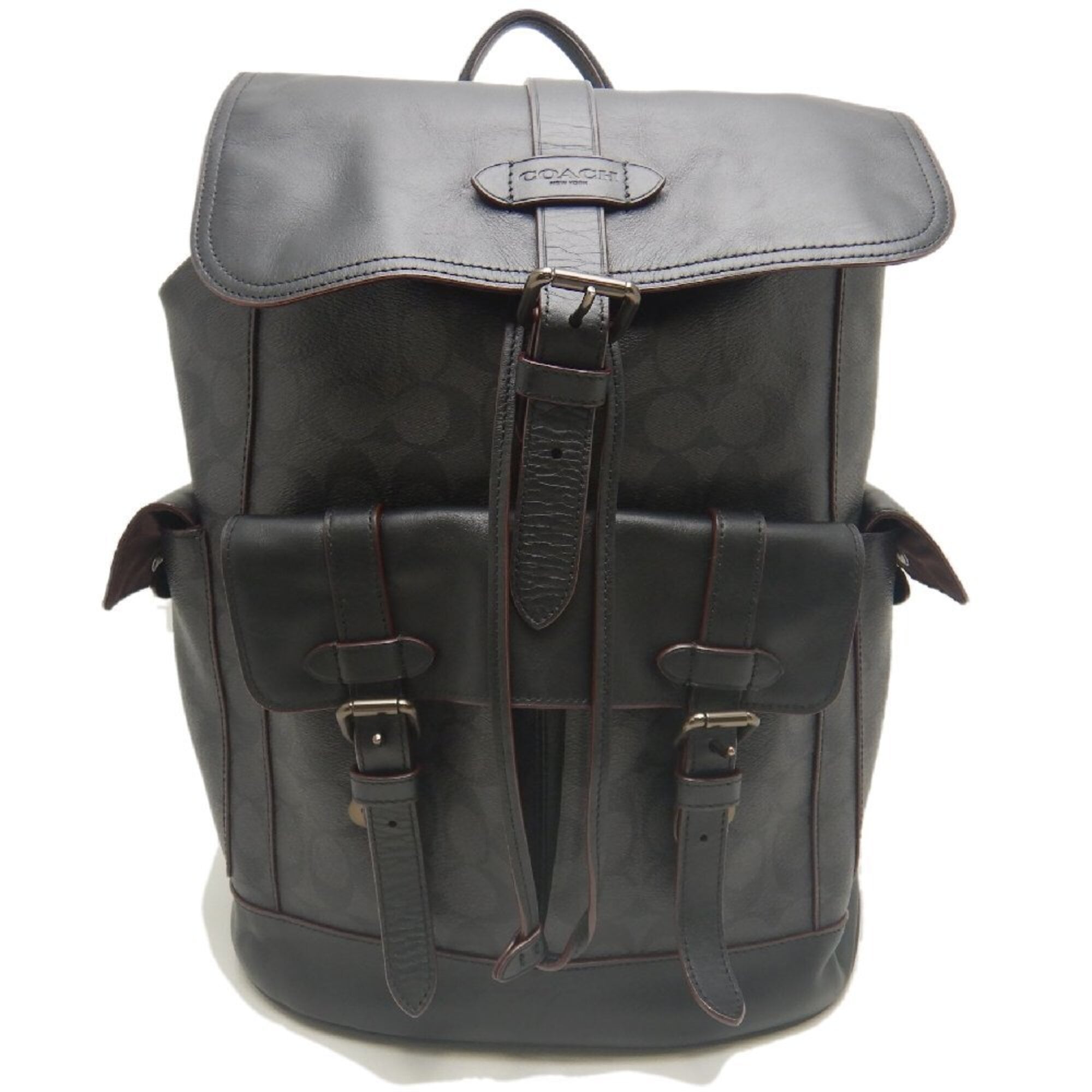 Coach Black Coated Canvas Backpack (Pre-Owned)