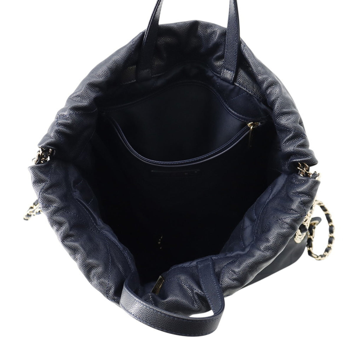 Chanel Navy Grained Calfskin Backpack (Pre-Owned)