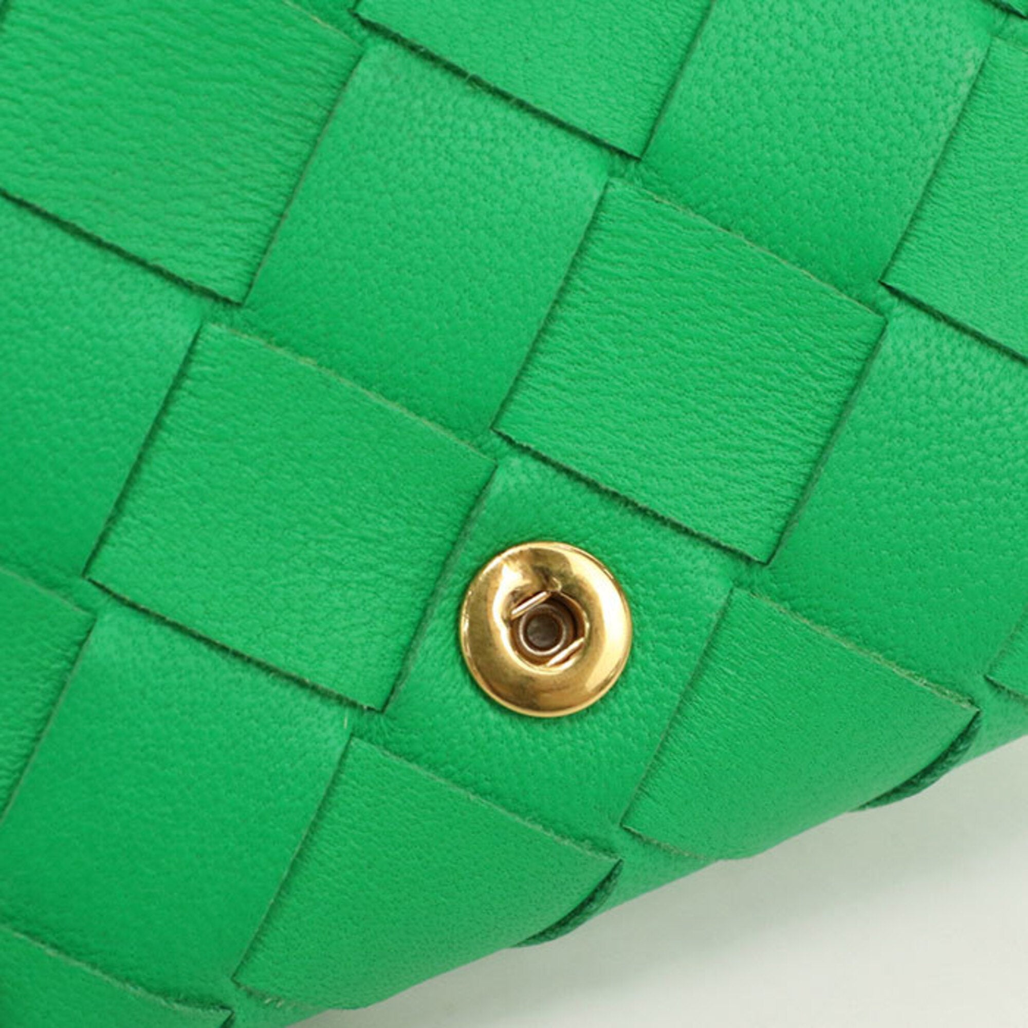 Bottega Veneta Green Leather Wallet (Tri-Fold) (Pre-Owned)
