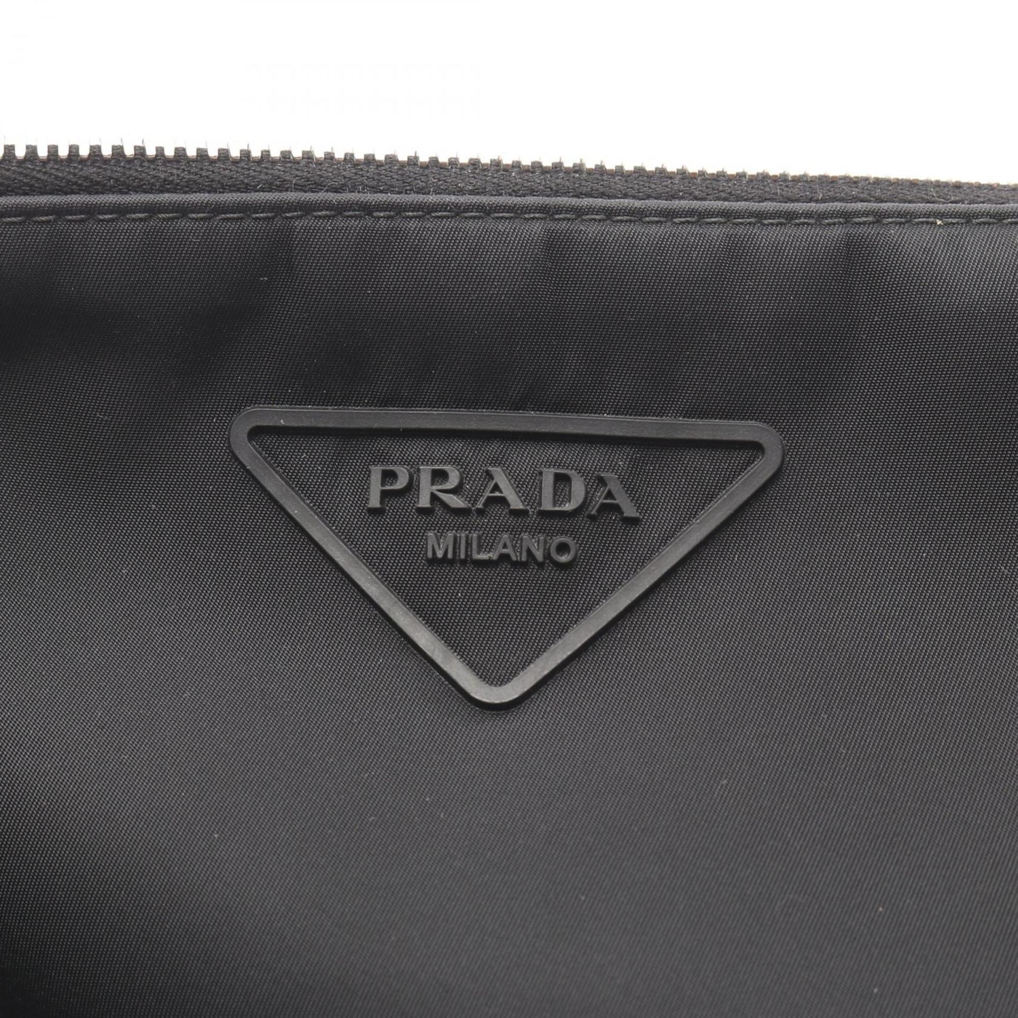 Prada Black Nylon Saffiano Triangle Shoulder Bag (Pre-Owned)