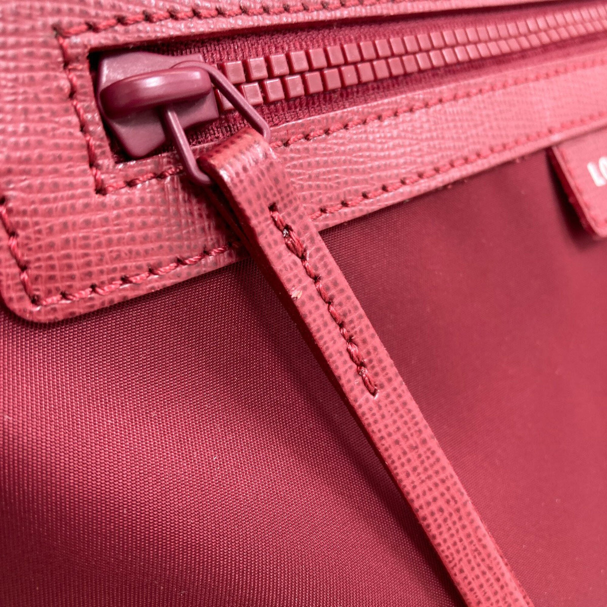 Longchamp Bordeaux Nylon Shoulder Bag (Pre-Owned)