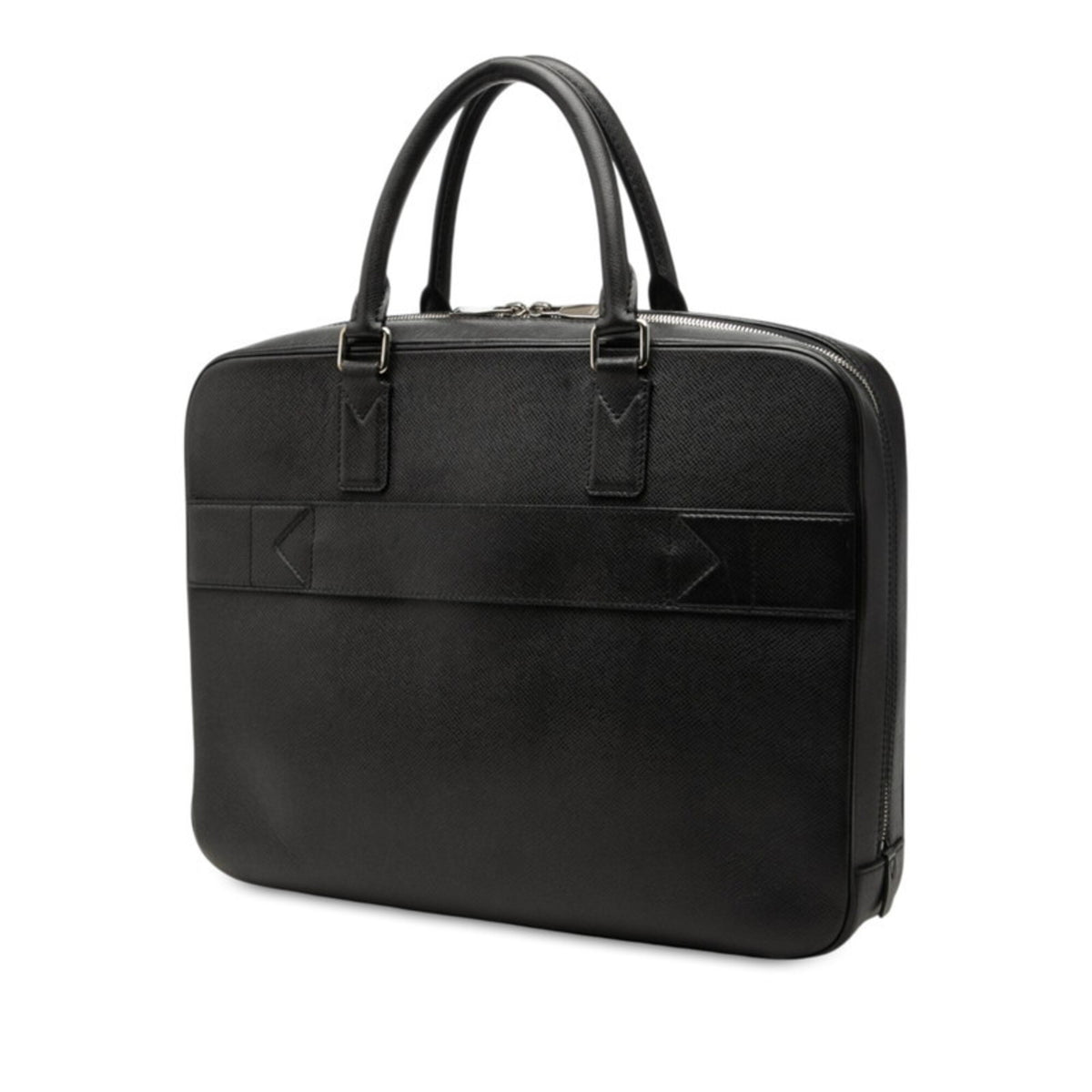 Louis Vuitton Ardoise Black Leather Handbag (Pre-Owned)