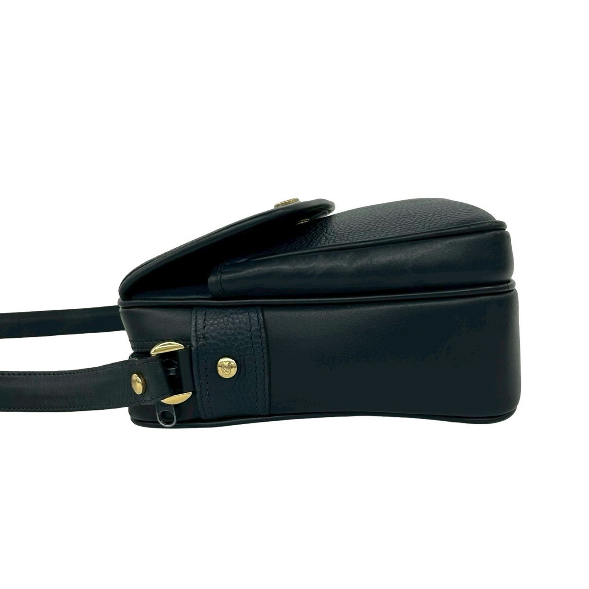 Gucci Navy Leather Pochette Shoulder Bag (Pre-Owned)
