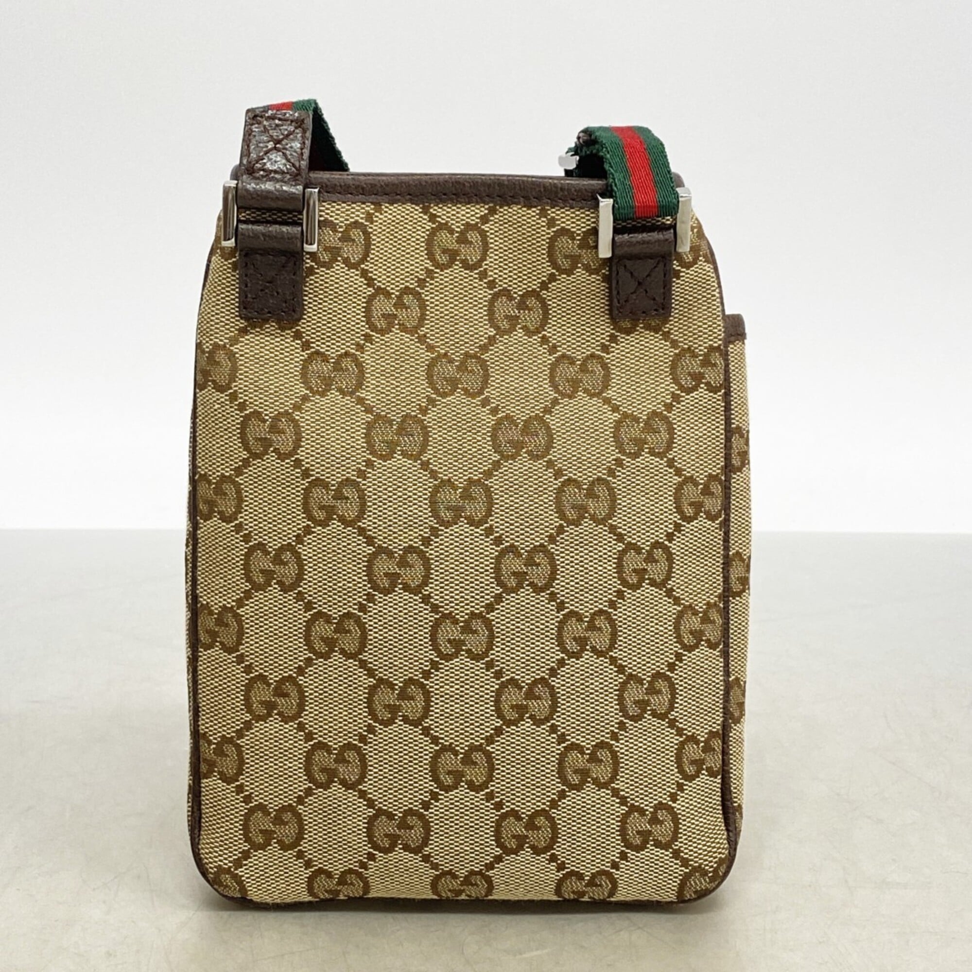 Gucci Brown Canvas Shoulder Bag (Pre-Owned)