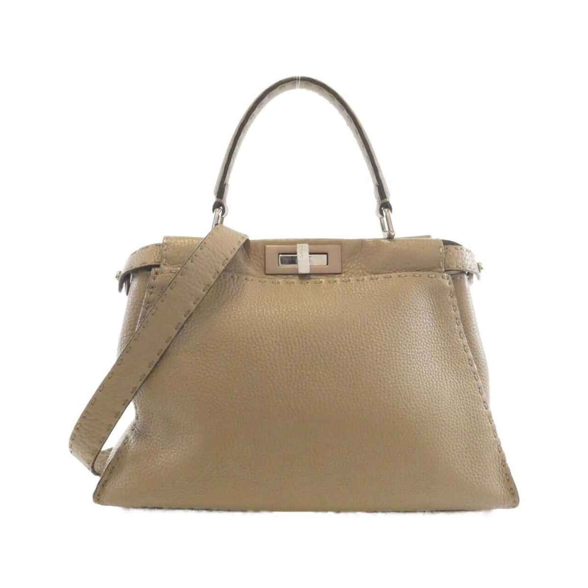 Fendi Beige Leather Handbag (Pre-Owned)