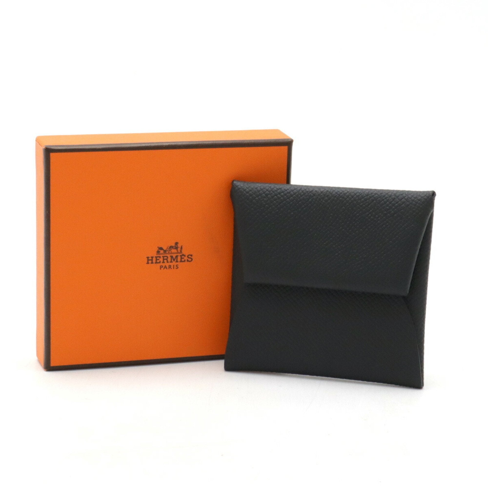 Hermes Bastia Black Epsom Leather Coin Purse/Coin Case (Pre-Owned)