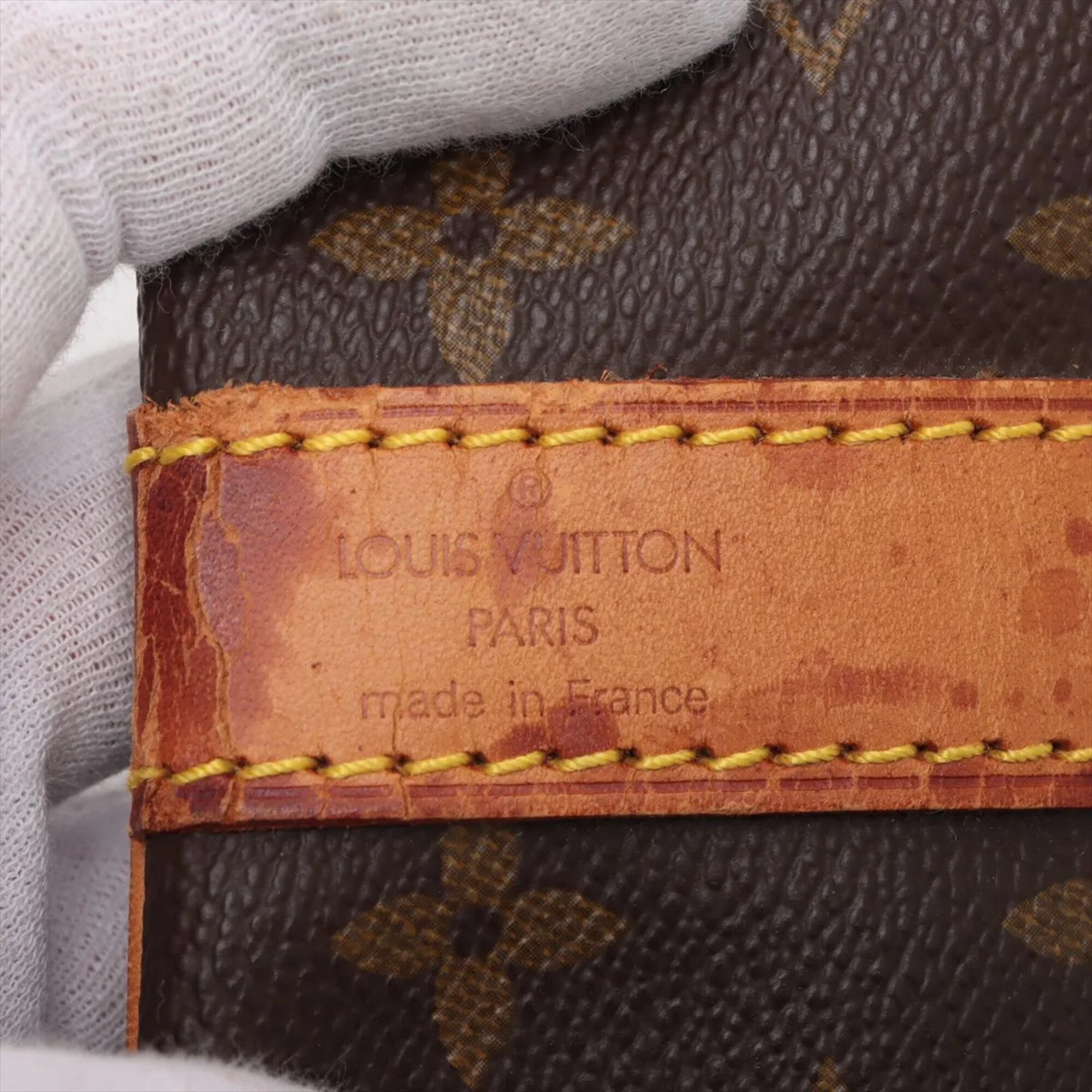 Louis Vuitton Brown Leather Coated Canvas Boston Bag Tote Bag (Pre-Owned)