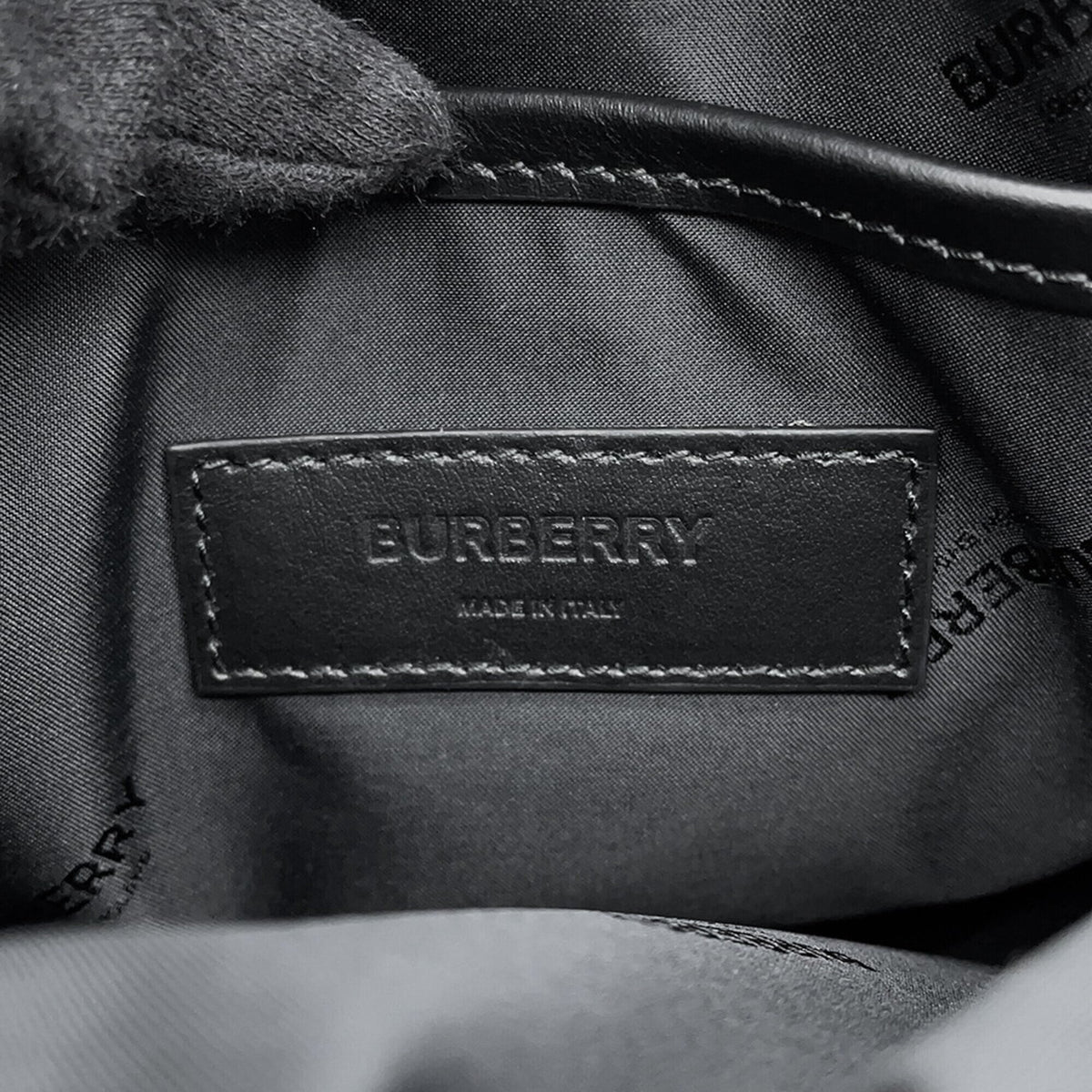 Burberry Black Multi-Color Canvas Leather Handbag Shoulder Bag (Pre-Owned)