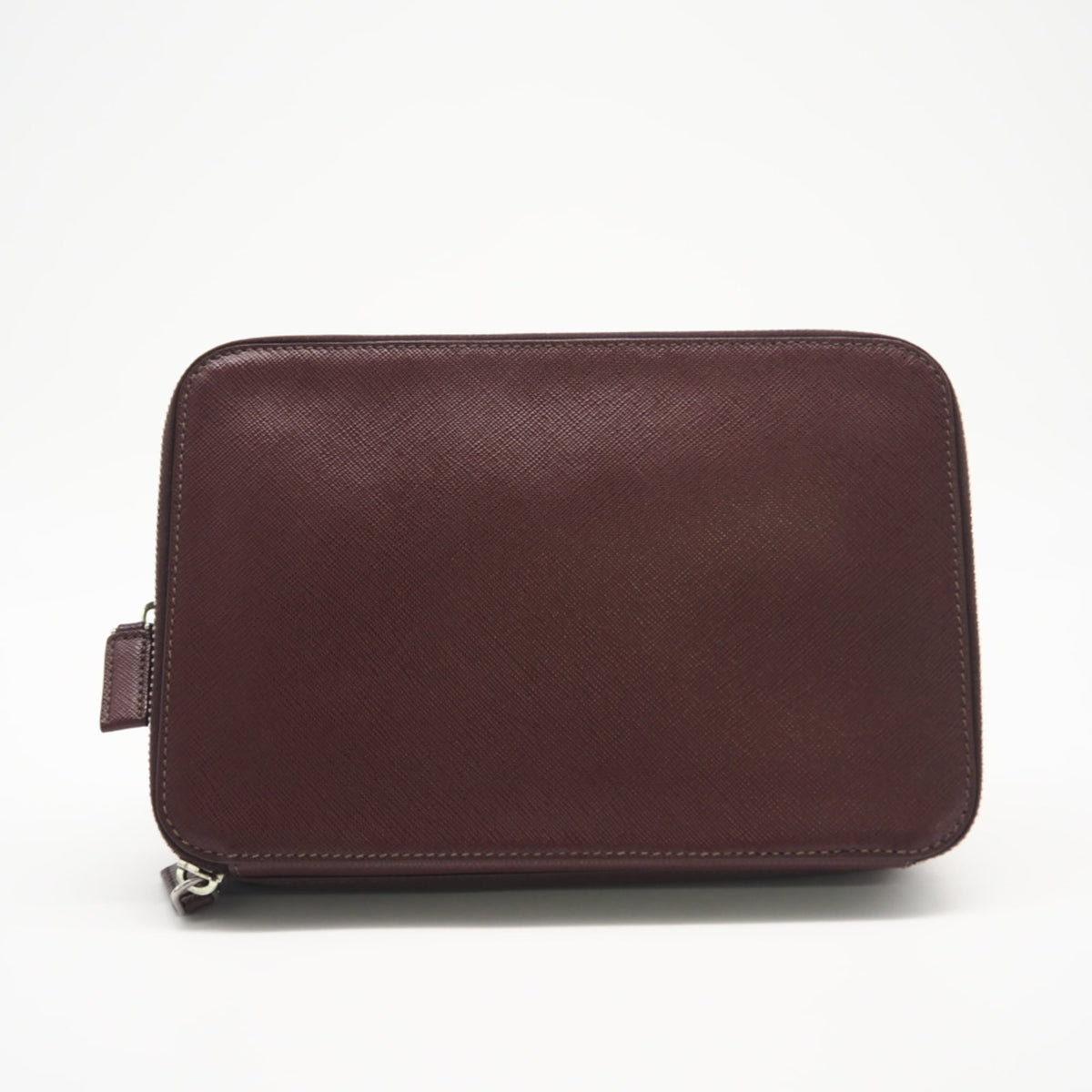 Prada Brown Leather Clutch Bag (Pre-Owned)