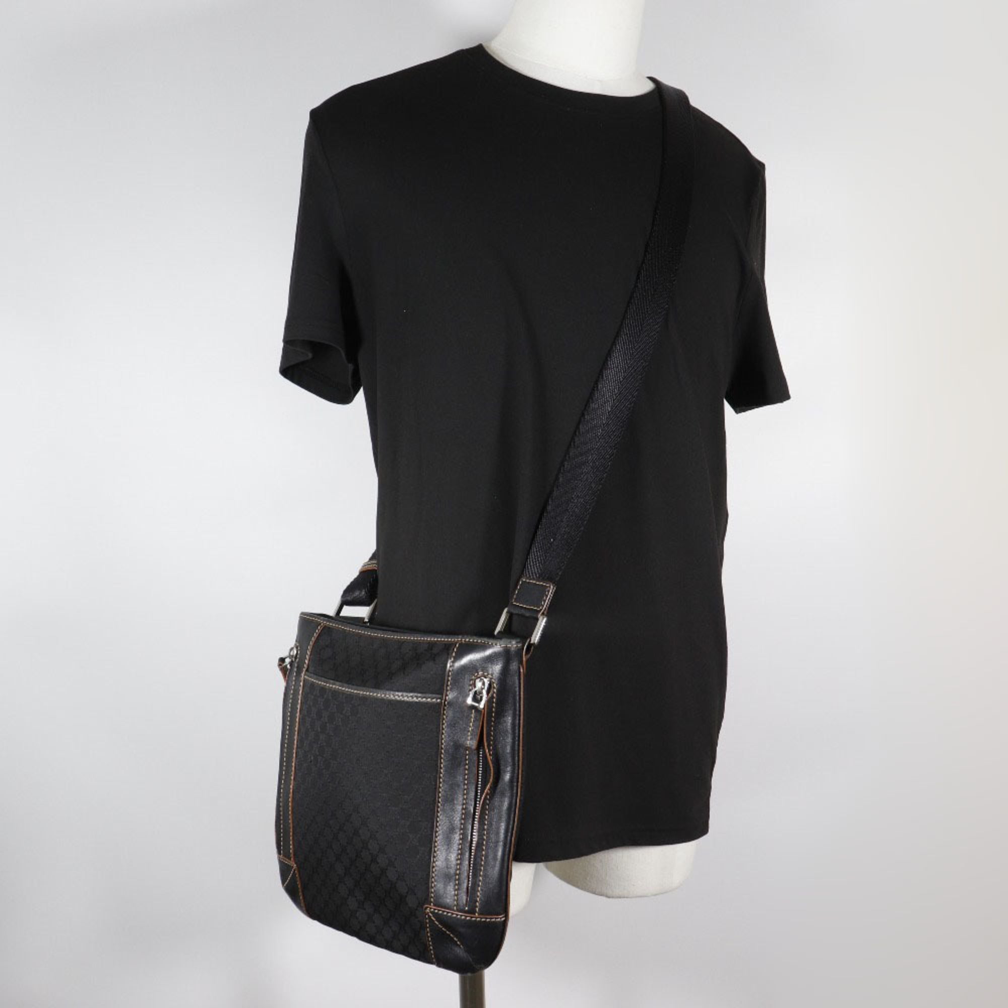 Celine Black Nylon Canvas Shoulder Bag (Pre-Owned)