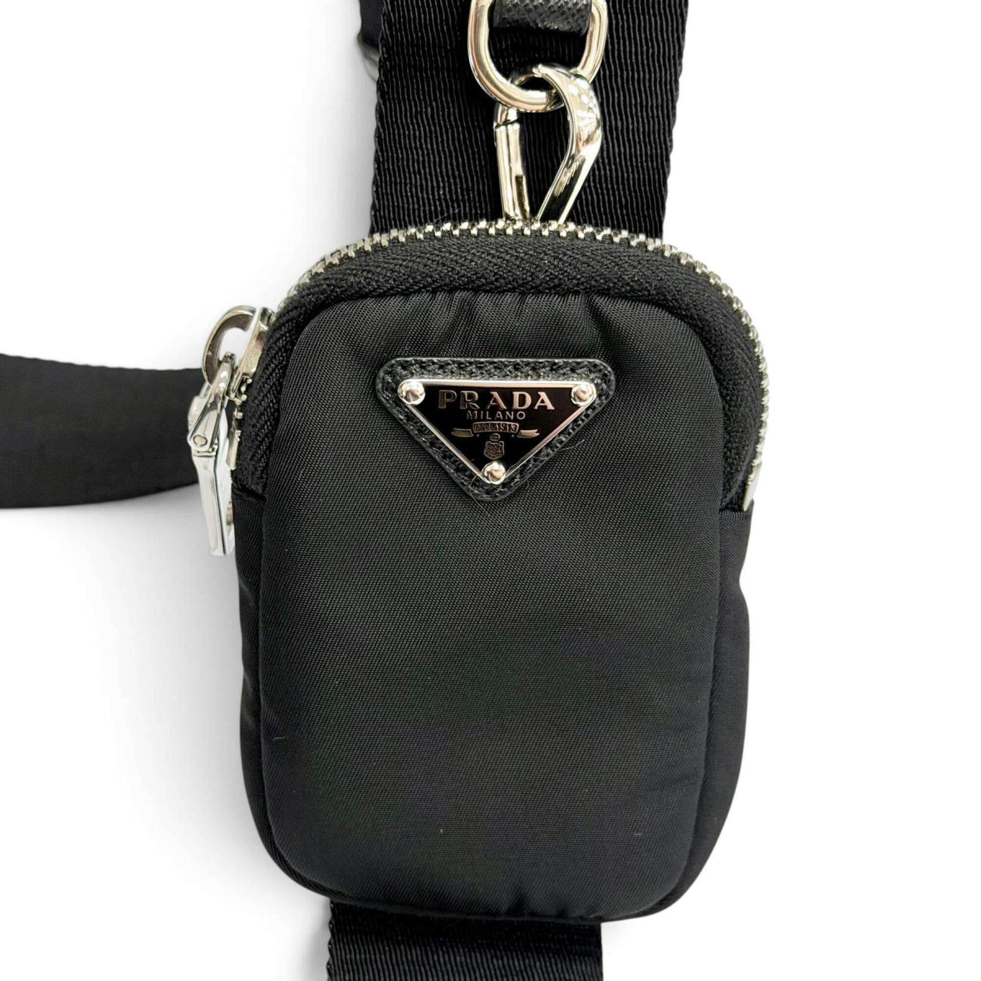 Prada Black Nylon Pouch Shoulder Bag (Pre-Owned)