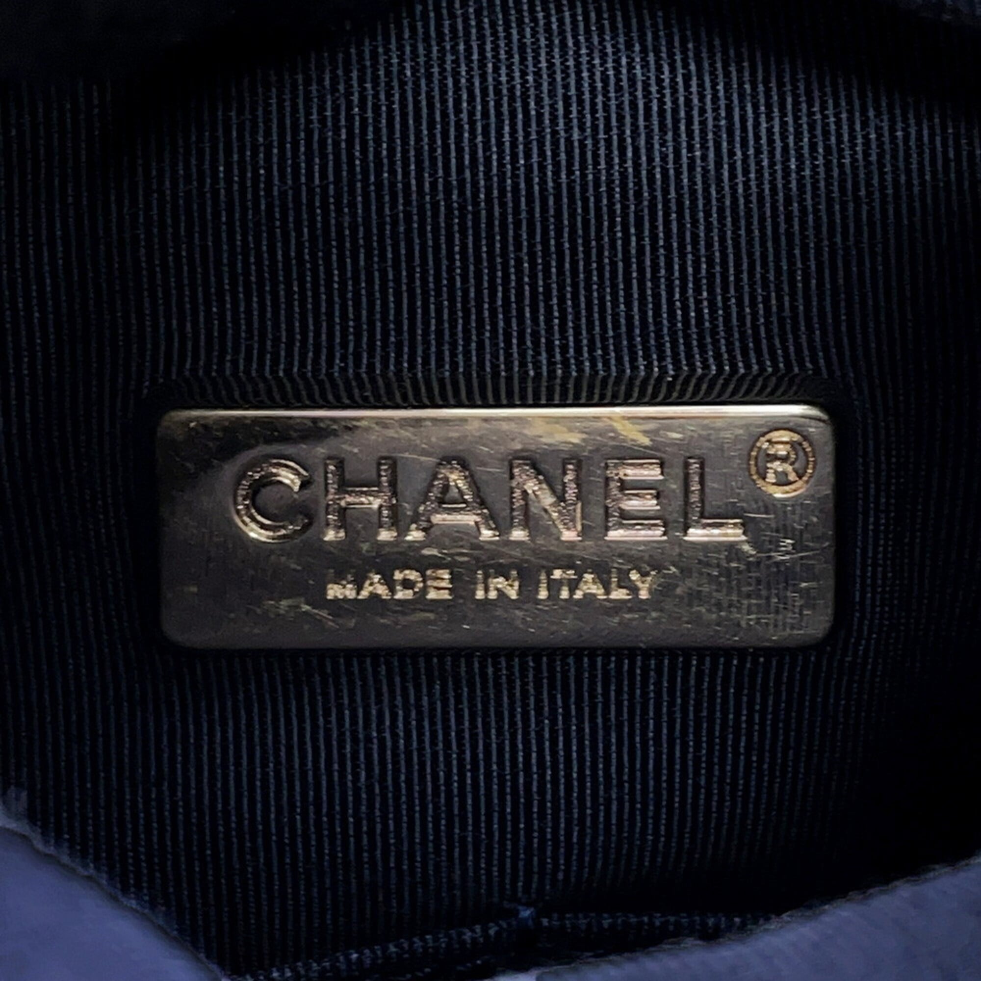 Chanel Matelasse Navy Leather Backpack (Pre-Owned)
