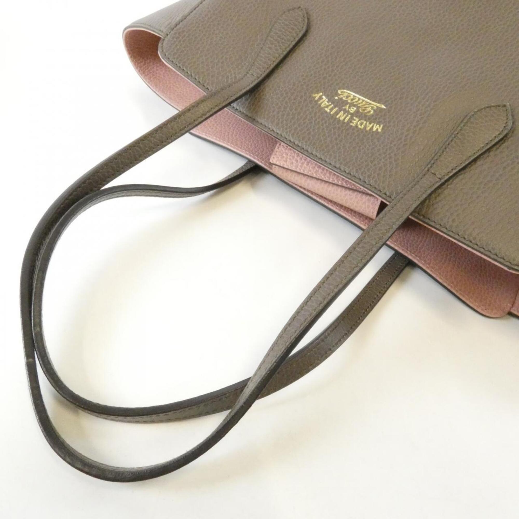 Gucci Gray Pink Leather Handbag (Pre-Owned)
