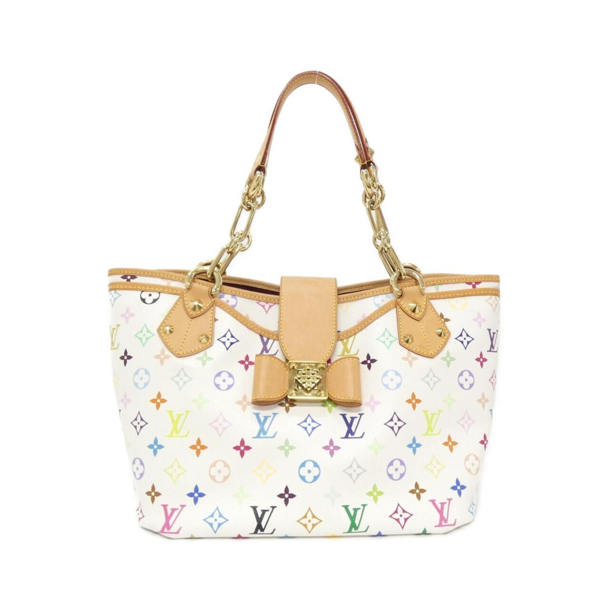Louis Vuitton White Coated Canvas Handbag (Pre-Owned)