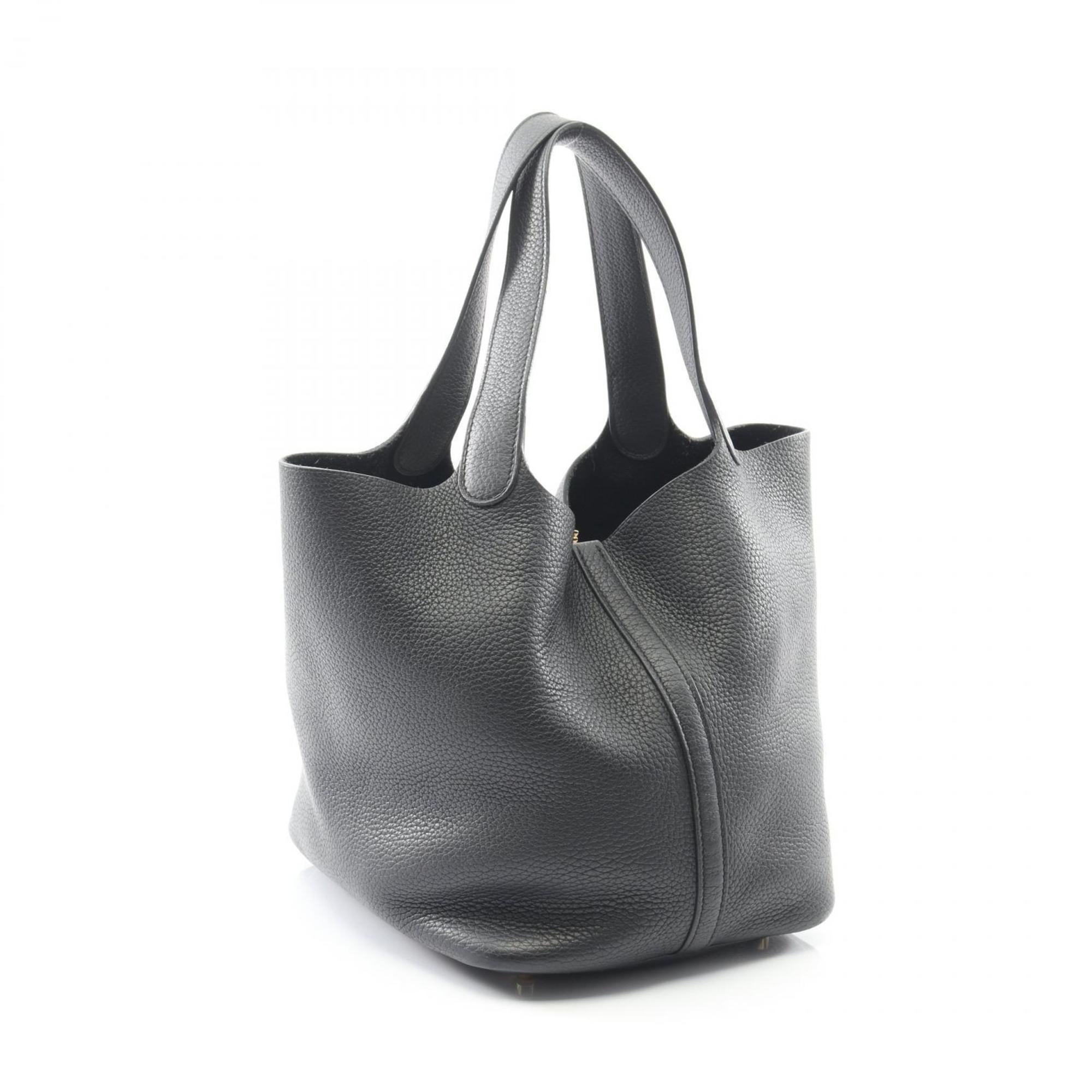 Hermes Black Taurillon Clemence Leather Handbag (Pre-Owned)