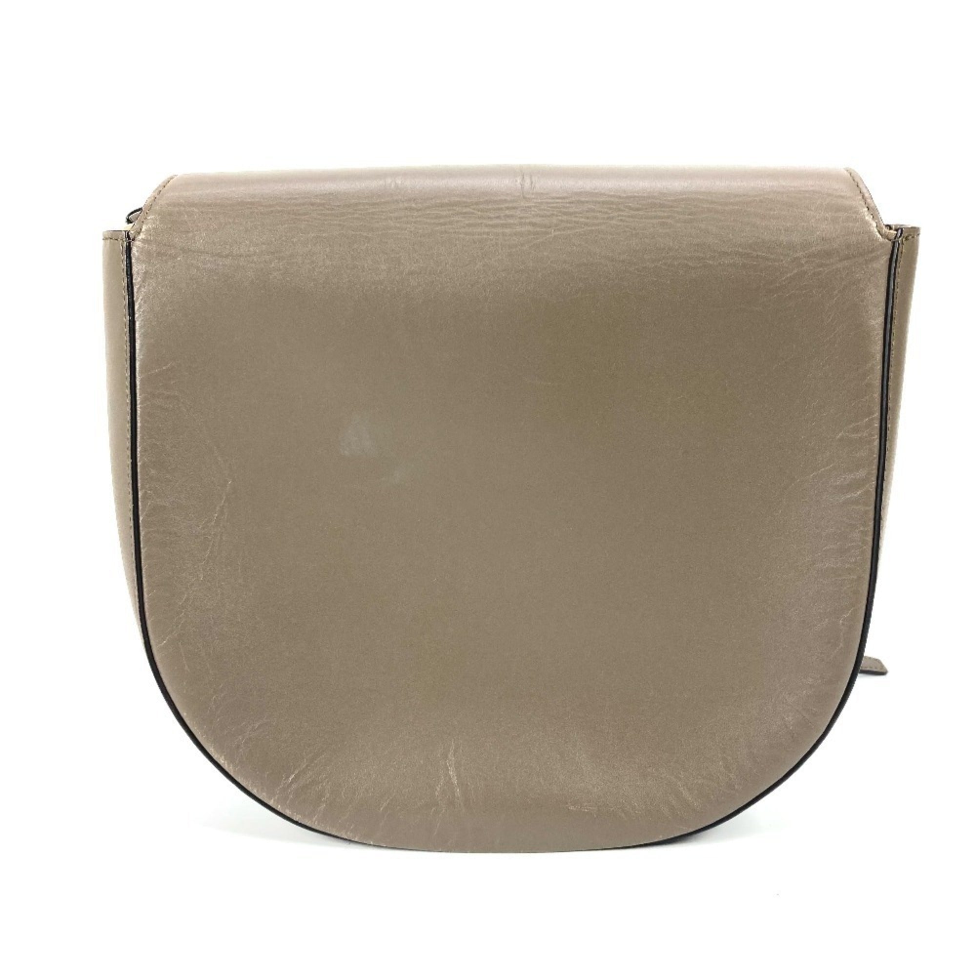 Salvatore Ferragamo Gancini Grayish Leather Clutch Bag Pochette Shoulder Bag (Pre-Owned)