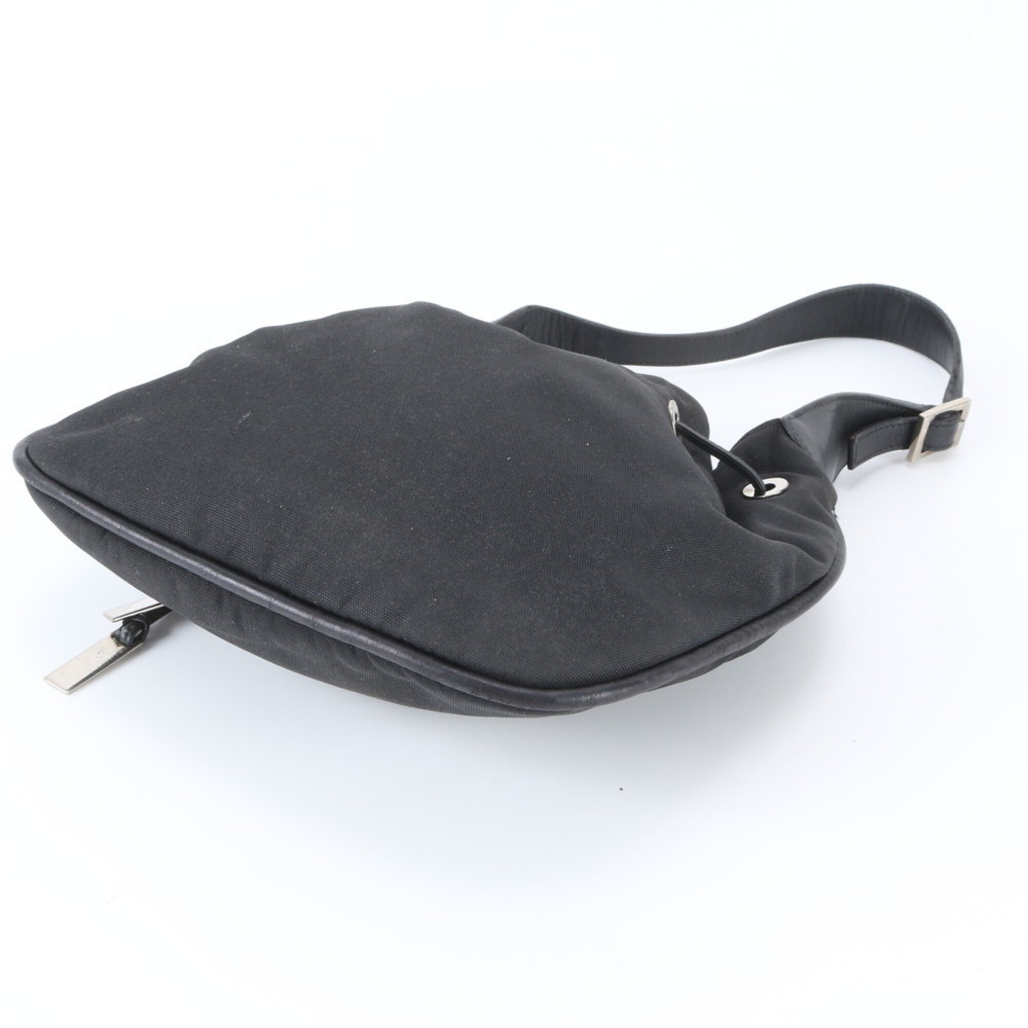 Gucci Black Leather Nylon Shoulder Bag (Pre-Owned)