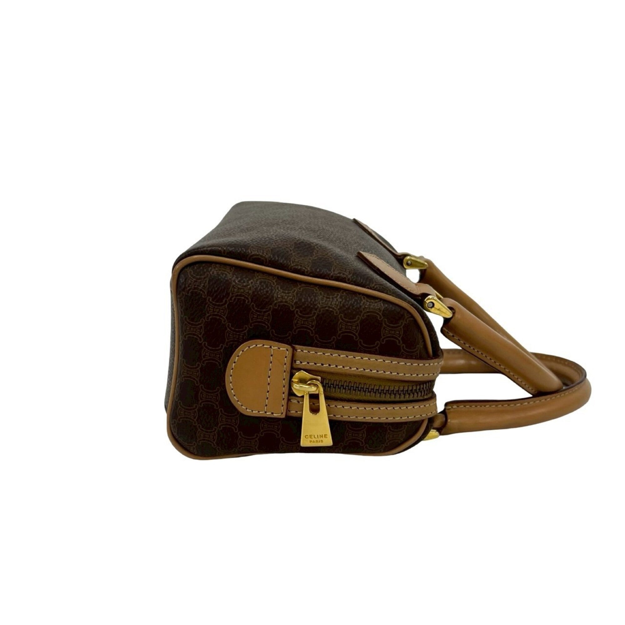 Celine Brown Pvc Leather Handbag Shoulder Bag (Pre-Owned)