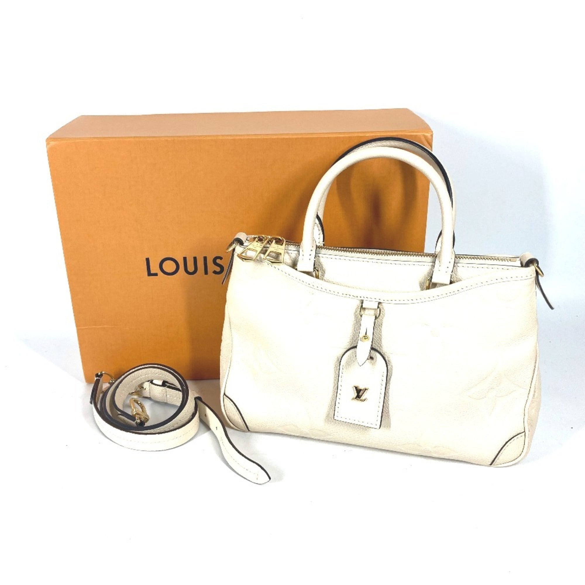 Louis Vuitton White Monogram Empreinte Handbag Shoulder Bag Tote Bag (Pre-Owned)