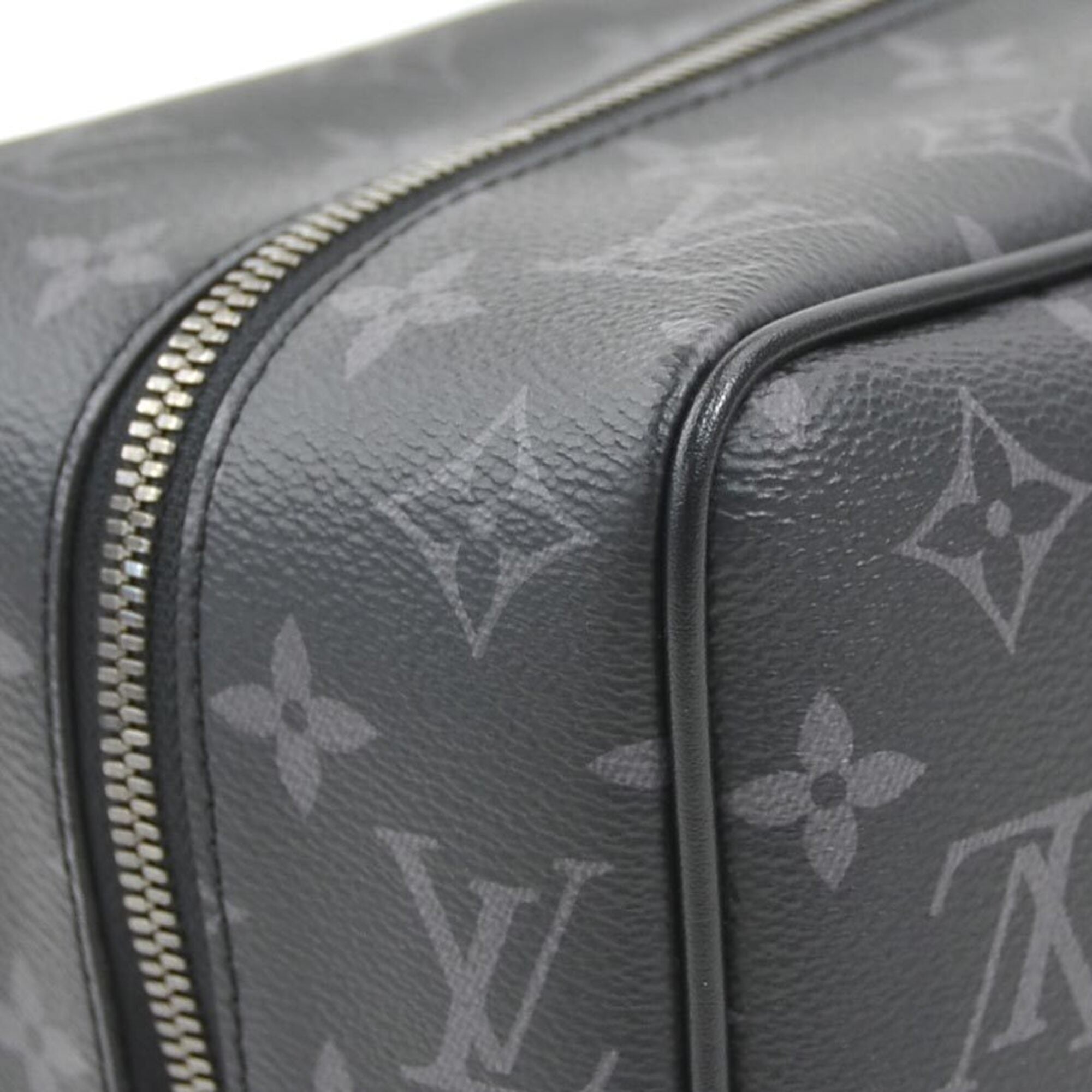 Louis Vuitton Black Gray Pvc Clutch Bag (Pre-Owned)