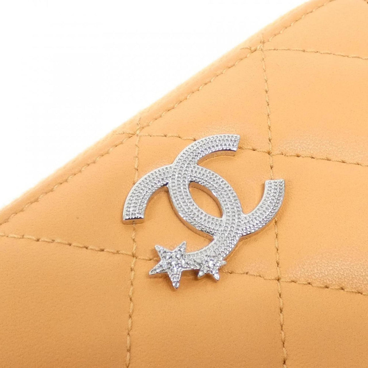 Chanel Orange Leather Coin Purse/Coin Case (Pre-Owned)
