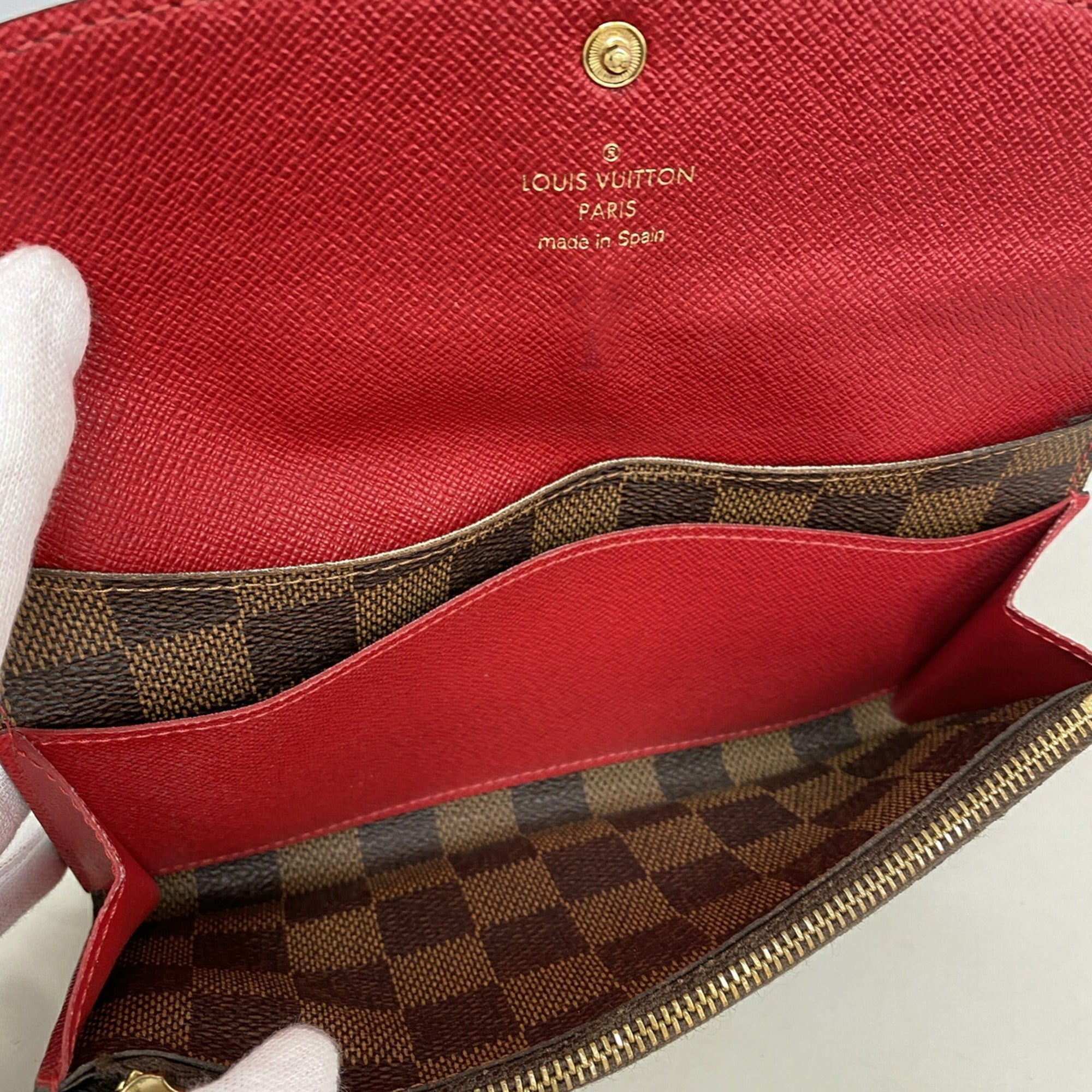Louis Vuitton Ebene Rouge Long Wallet (Bi-Fold) (Pre-Owned)